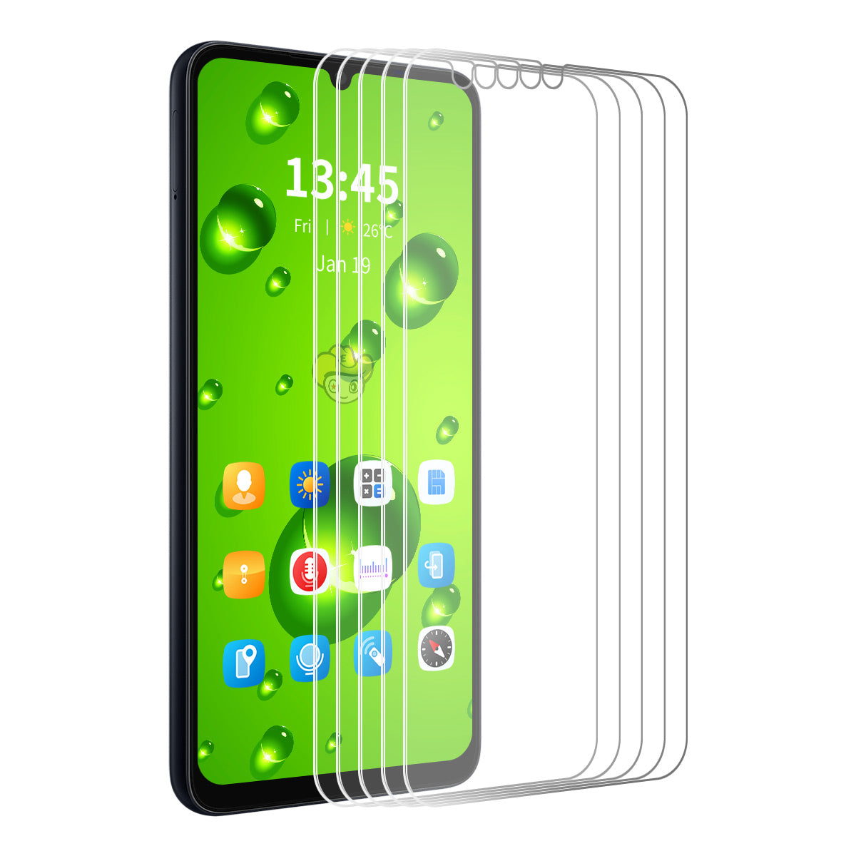ENKAY HAT PRINCE 5Pcs For Xiaomi Redmi A3 / Poco C61 4G Screen Protector 9H Hardness Anti-explosion Film