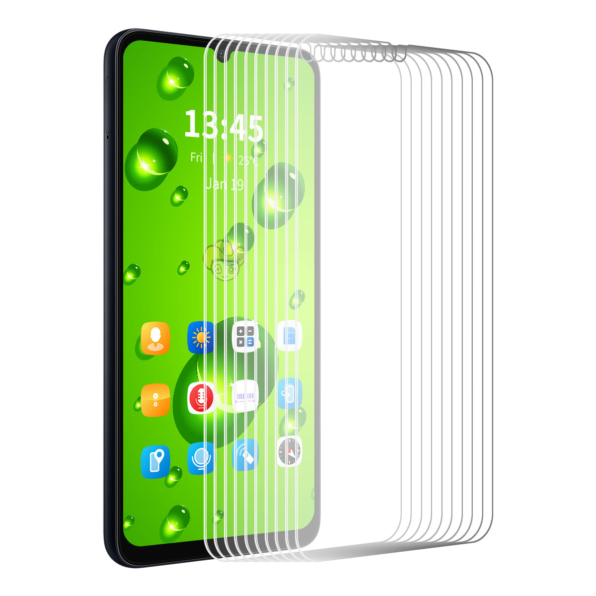 ENKAY HAT PRINCE 10Pcs For Xiaomi Redmi A3 / Poco C61 4G Screen Protector High Aluminum-silicon Glass HD Clear Film