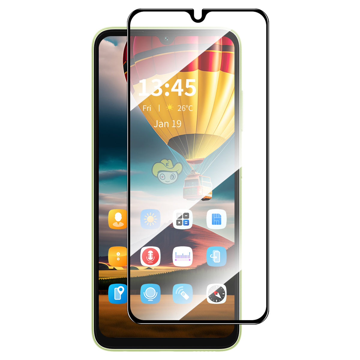 ENKAY HAT PRINCE for Xiaomi Redmi A3 / Poco C61 4G Screen Protector Silk Printing Full Glue Ultra Clear Film