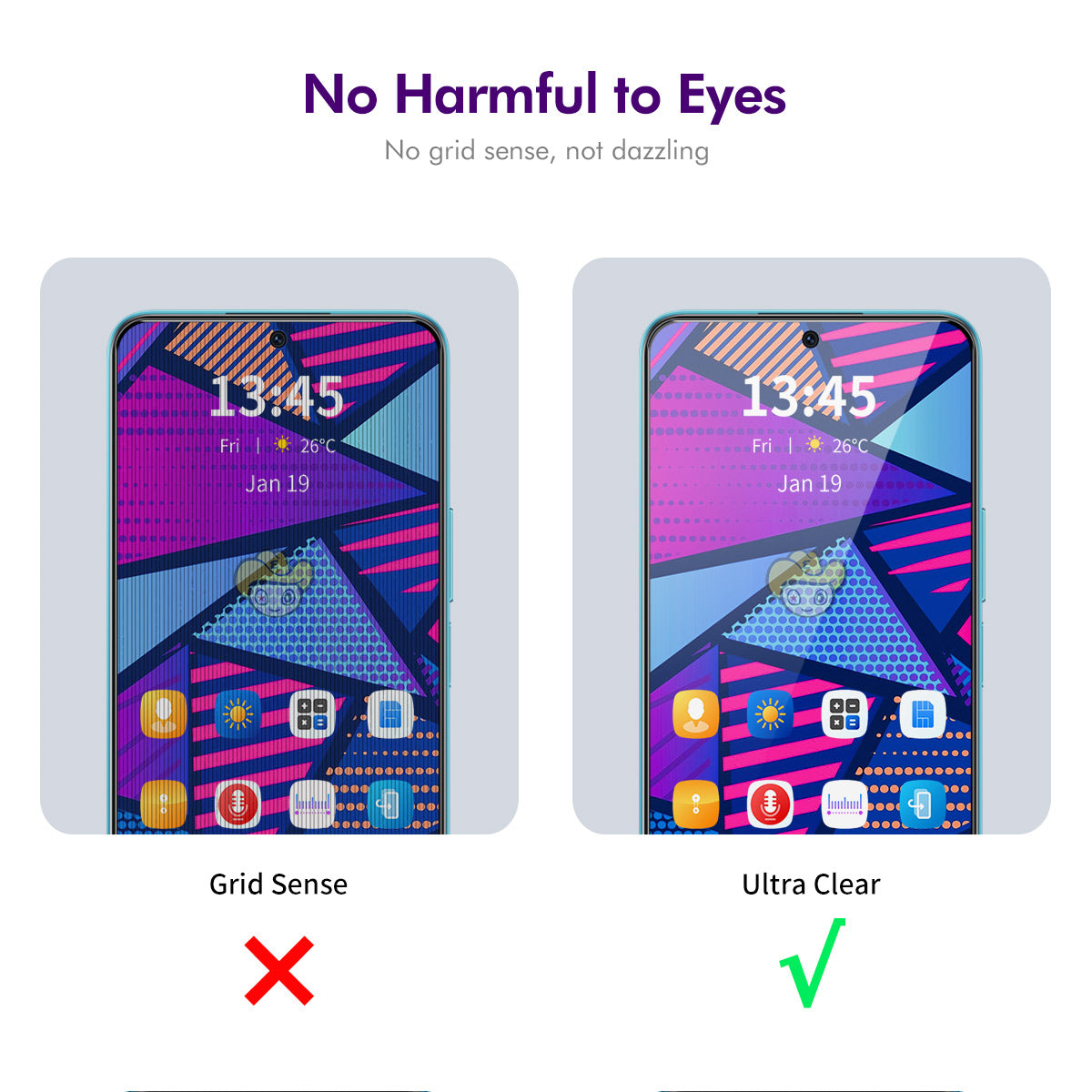 ENKAY HAT PRINCE 5Pcs For Motorola Moto G04 4G / G24 4G Screen Protector 28-degree Anti Spy 9H Film