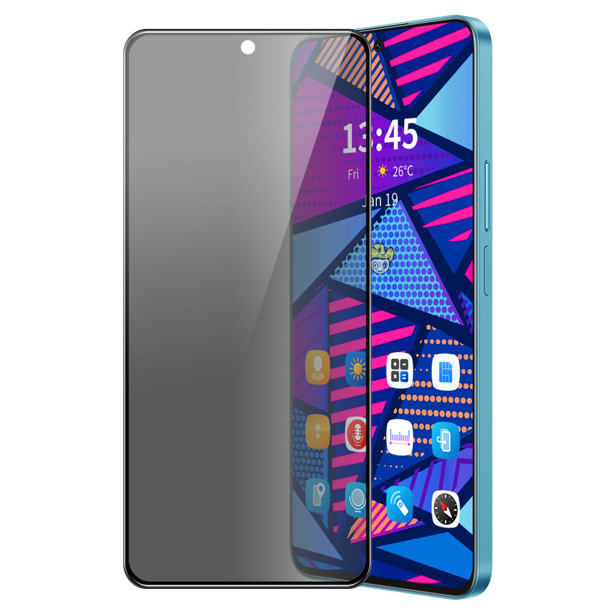 ENKAY HAT PRINCE for Motorola Moto G04 4G / G24 4G Film 28-degree Privacy Anti-explosion Full Screen Protector