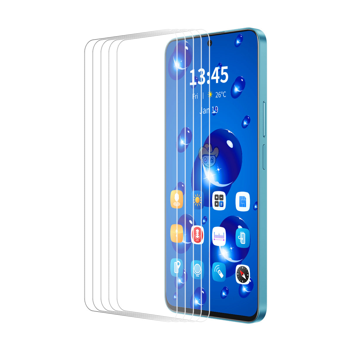 ENKAY HAT PRINCE 5Pcs For Motorola Moto G Play (2024) 4G Screen Protector 9H Touch Sensitive Film
