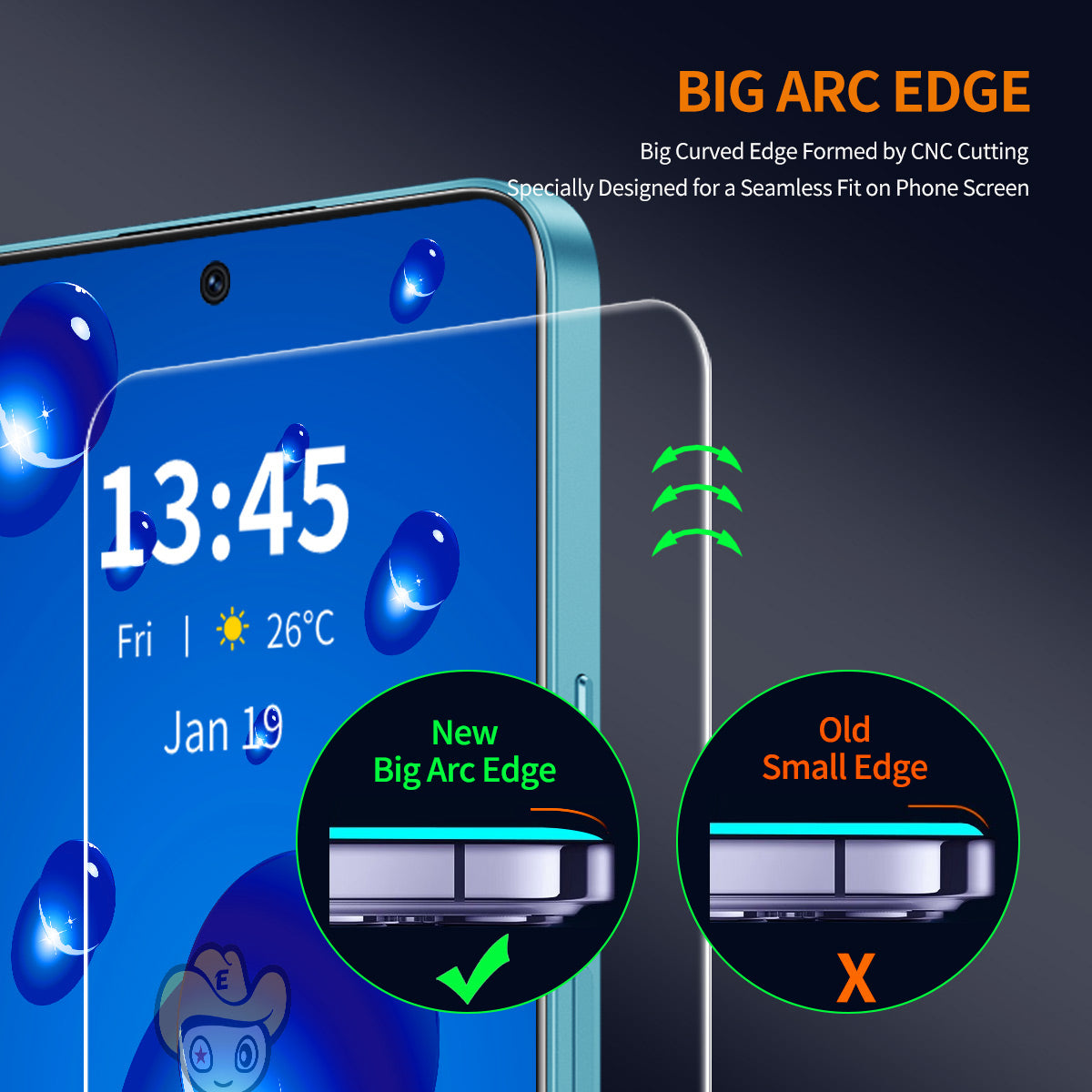 ENKAY HAT PRINCE For Motorola Moto G Play (2024) 4G Film 9H Large Arc Edge Screen Protector