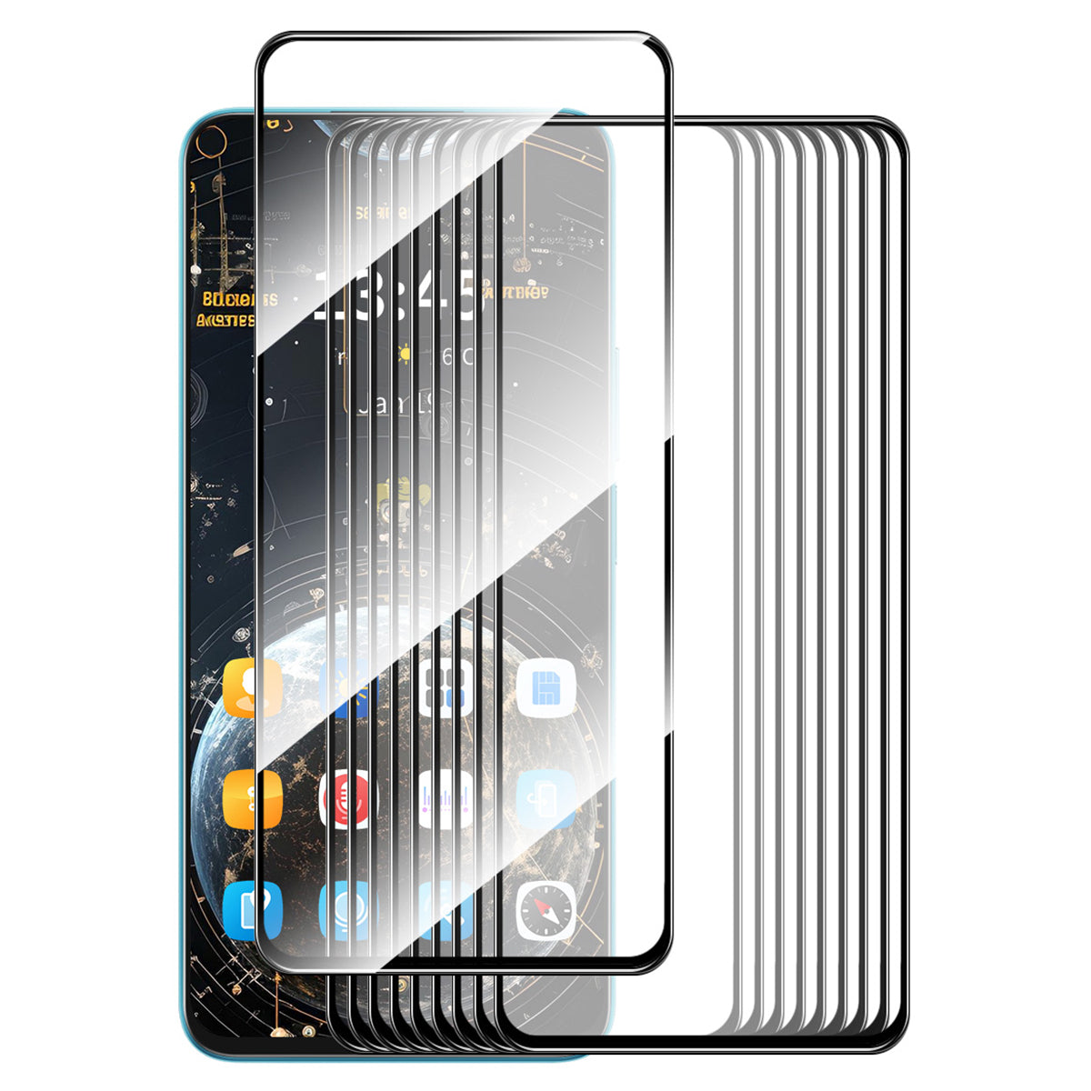 ENKAY HAT PRINCE 10Pcs for Motorola Moto G Play (2024) 4G Screen Protector Silk Printing Protective Film