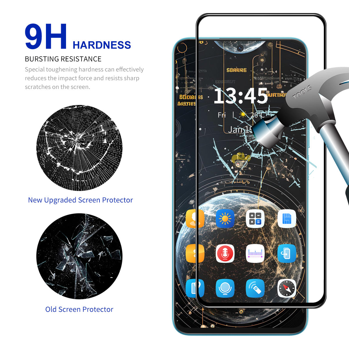 ENKAY HAT PRINCE 2Pcs for Motorola Moto G Play (2024) 4G Full Screen Protector 0.26mm 2.5D 9H Film