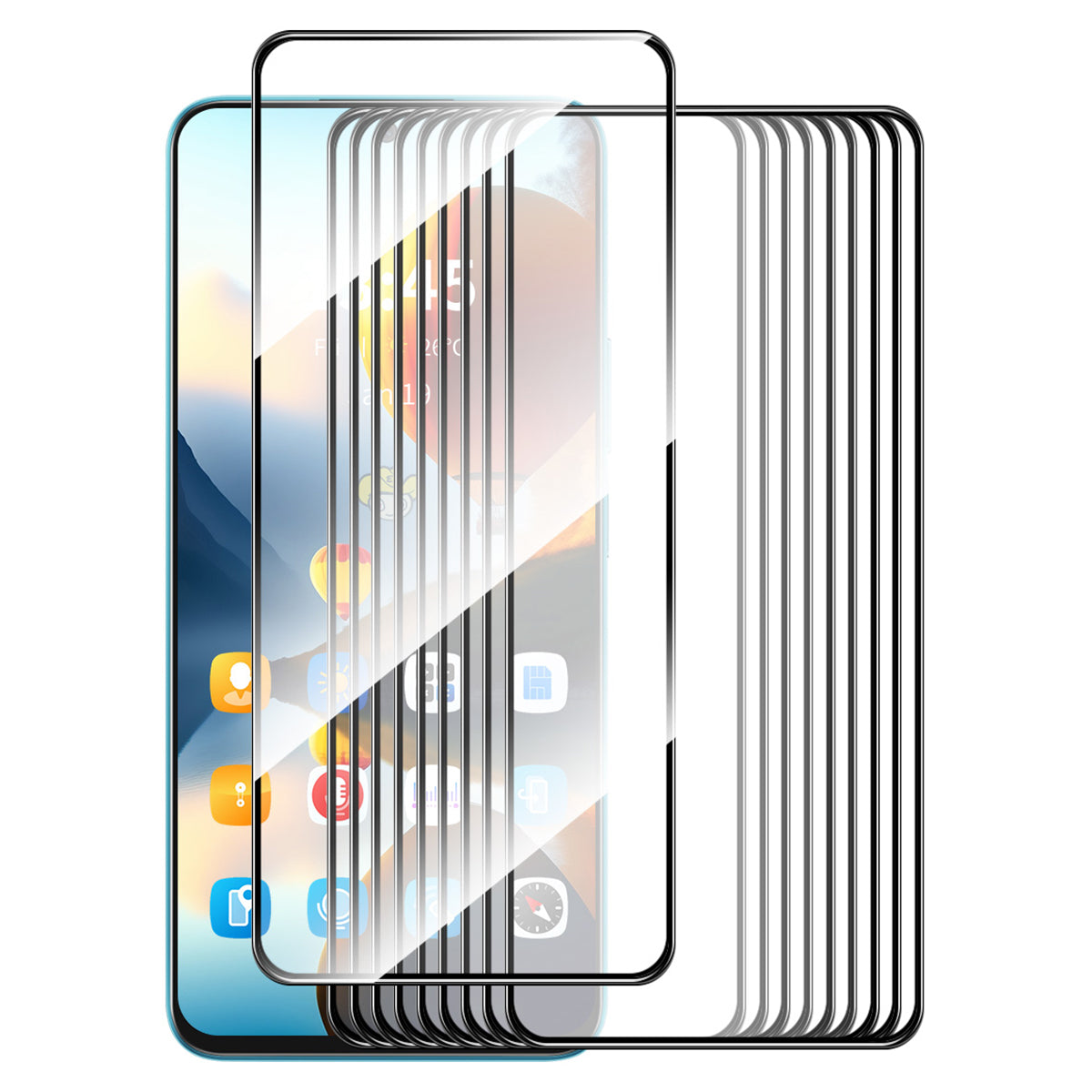 ENKAY HAT PRINCE 10Pcs for Nothing Phone (2a) Screen Protector 0.26mm Silk Printing Full Glue Film