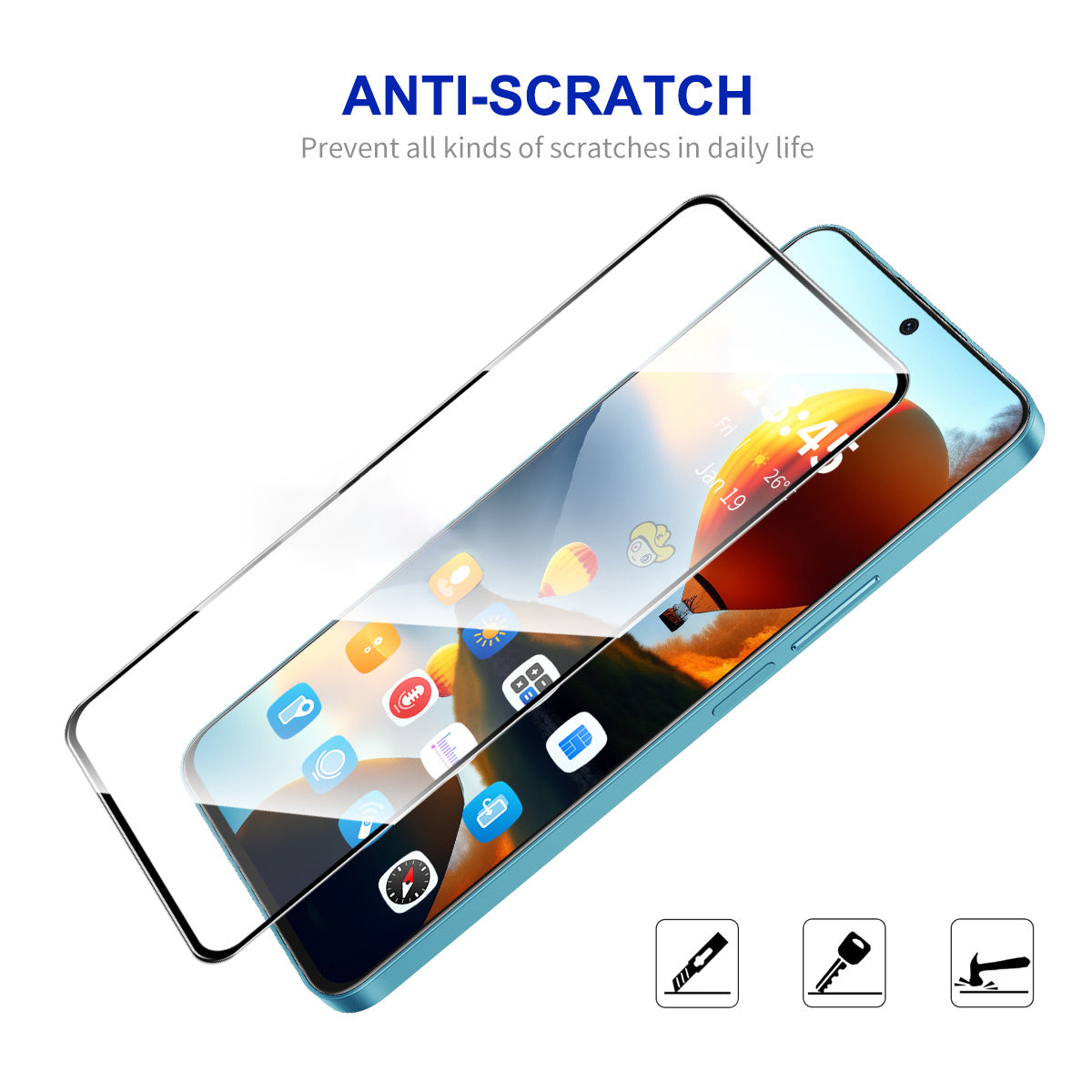 ENKAY HAT PRINCE 2Pcs for Nothing Phone (2a) Film Silk Printing 2.5D Anti-fingerprint Screen Protector