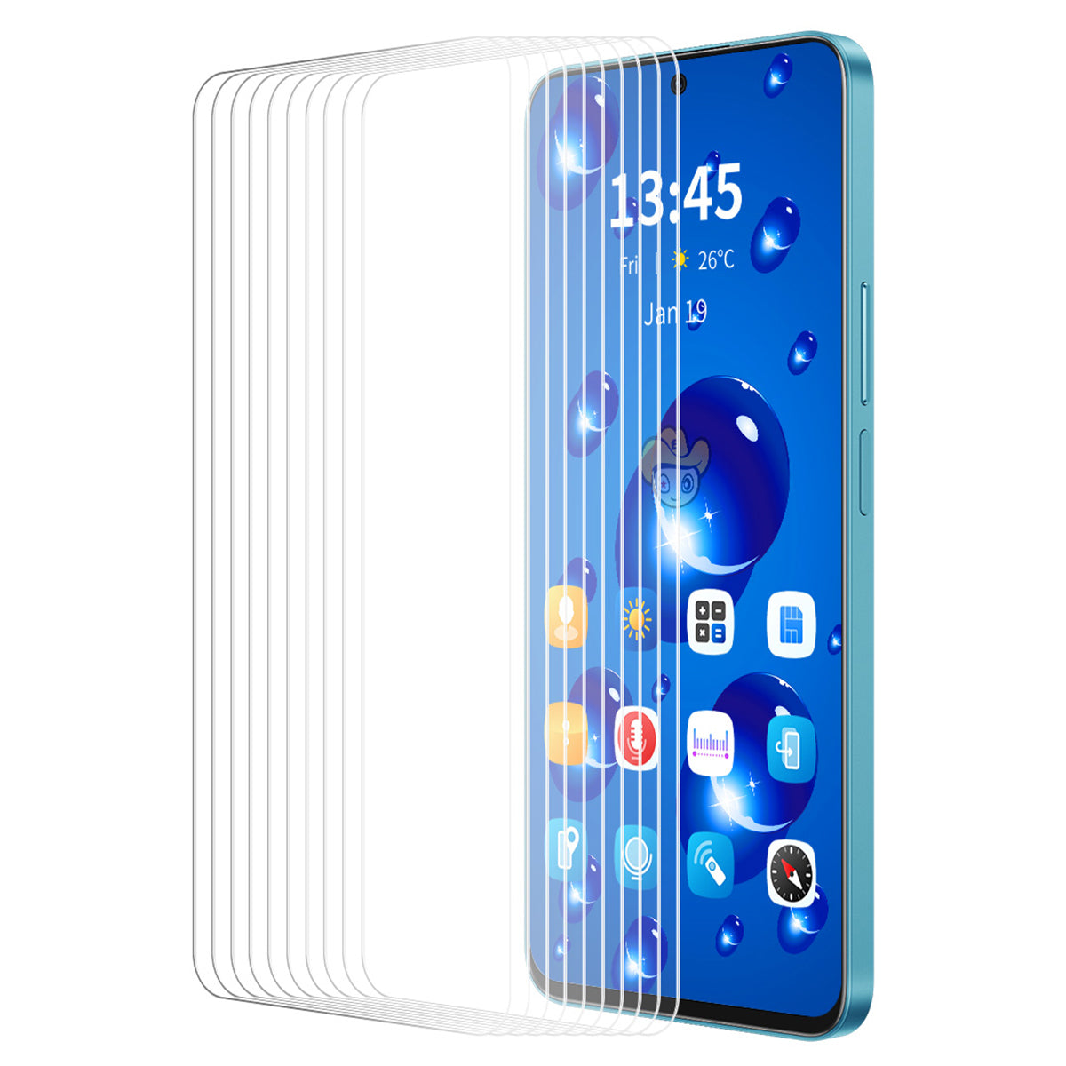 ENKAY HAT PRINCE 10Pcs For Nothing Phone (2a) Screen Protector Large Arc Edge Sensitive Touch Film