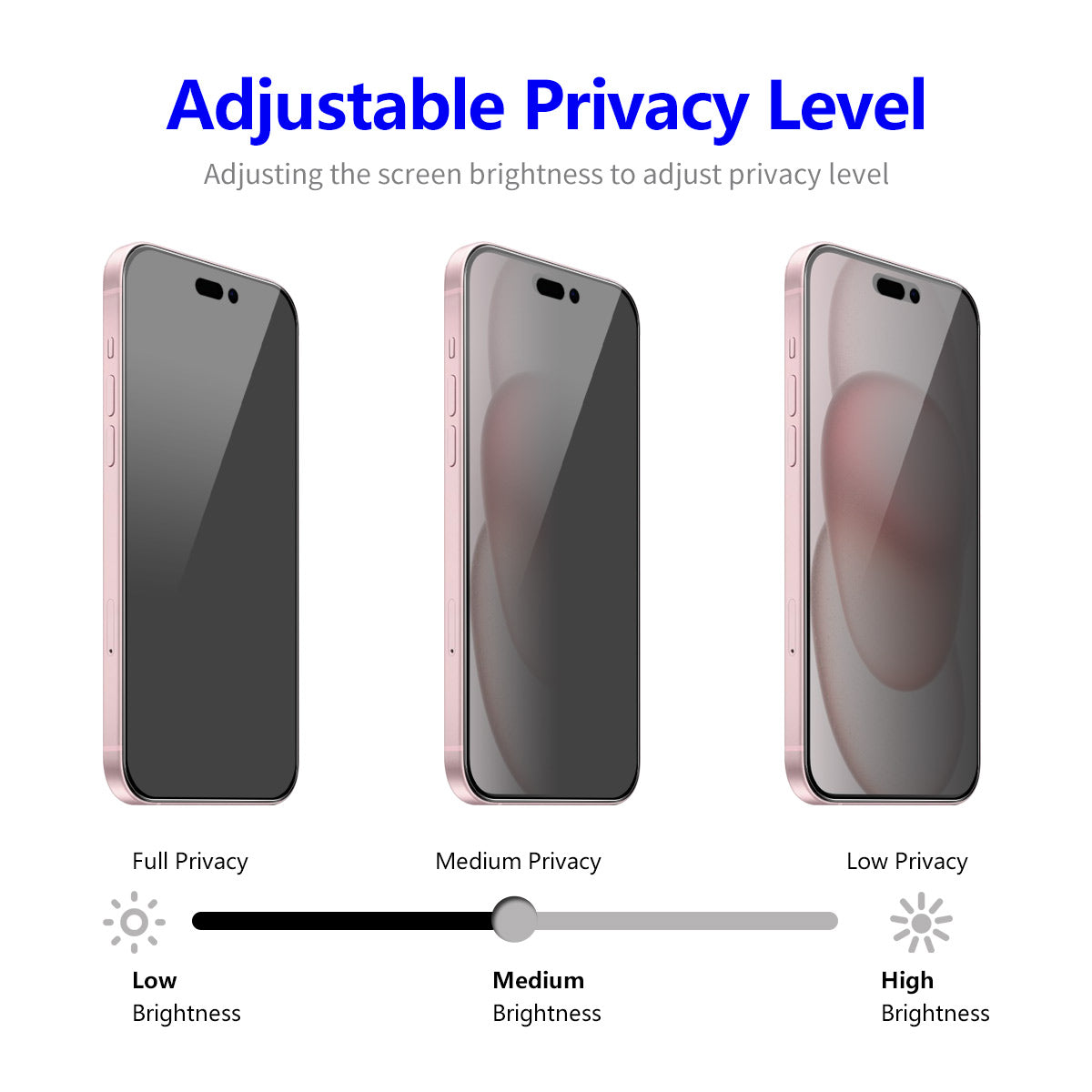 ENKAY HAT PRINCE For iPhone 15 Screen Protector Silk Printing Film Easy to Install Anti-Spy