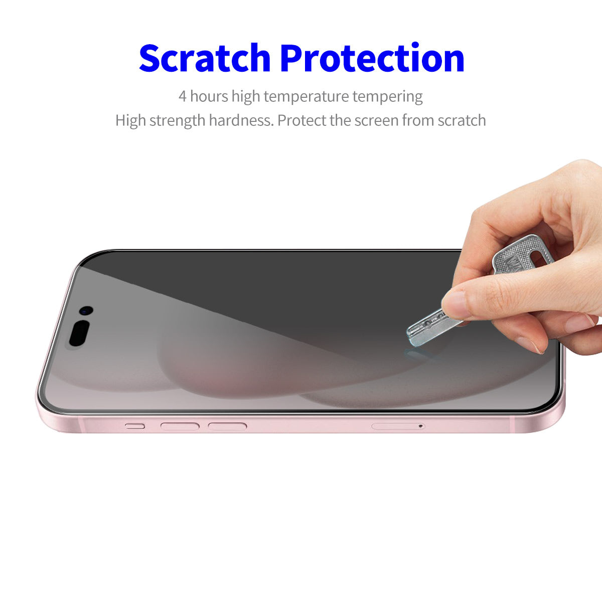 ENKAY HAT PRINCE For iPhone 15 Screen Protector Silk Printing Film Easy to Install Anti-Spy