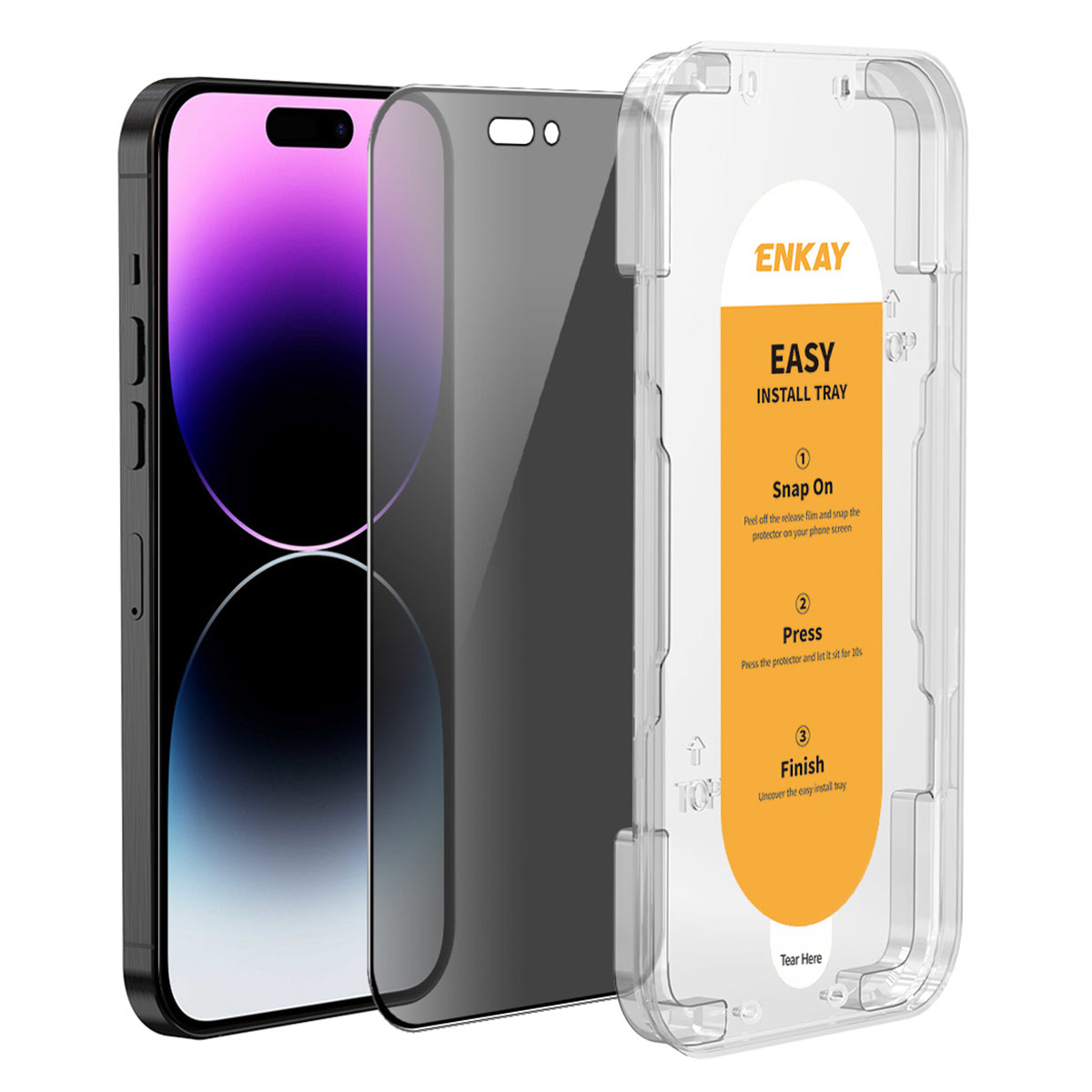 ENKAY HAT PRINCE For iPhone 14 Pro Max Screen Protector 28-degree Anti-peeping Film Easy Installation