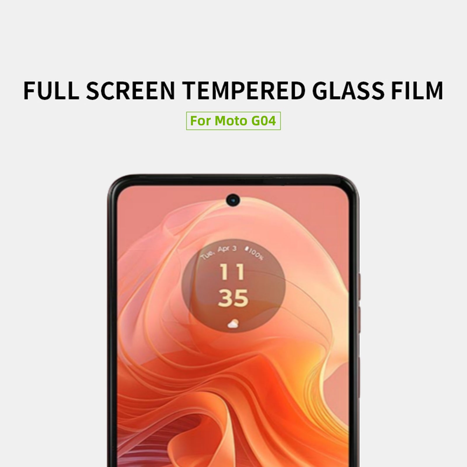 MOFI JK Tempered Glass Film Series-1 for Motorola Moto G04 4G / G24 4G Full Glue HD Clear Full Screen Protector
