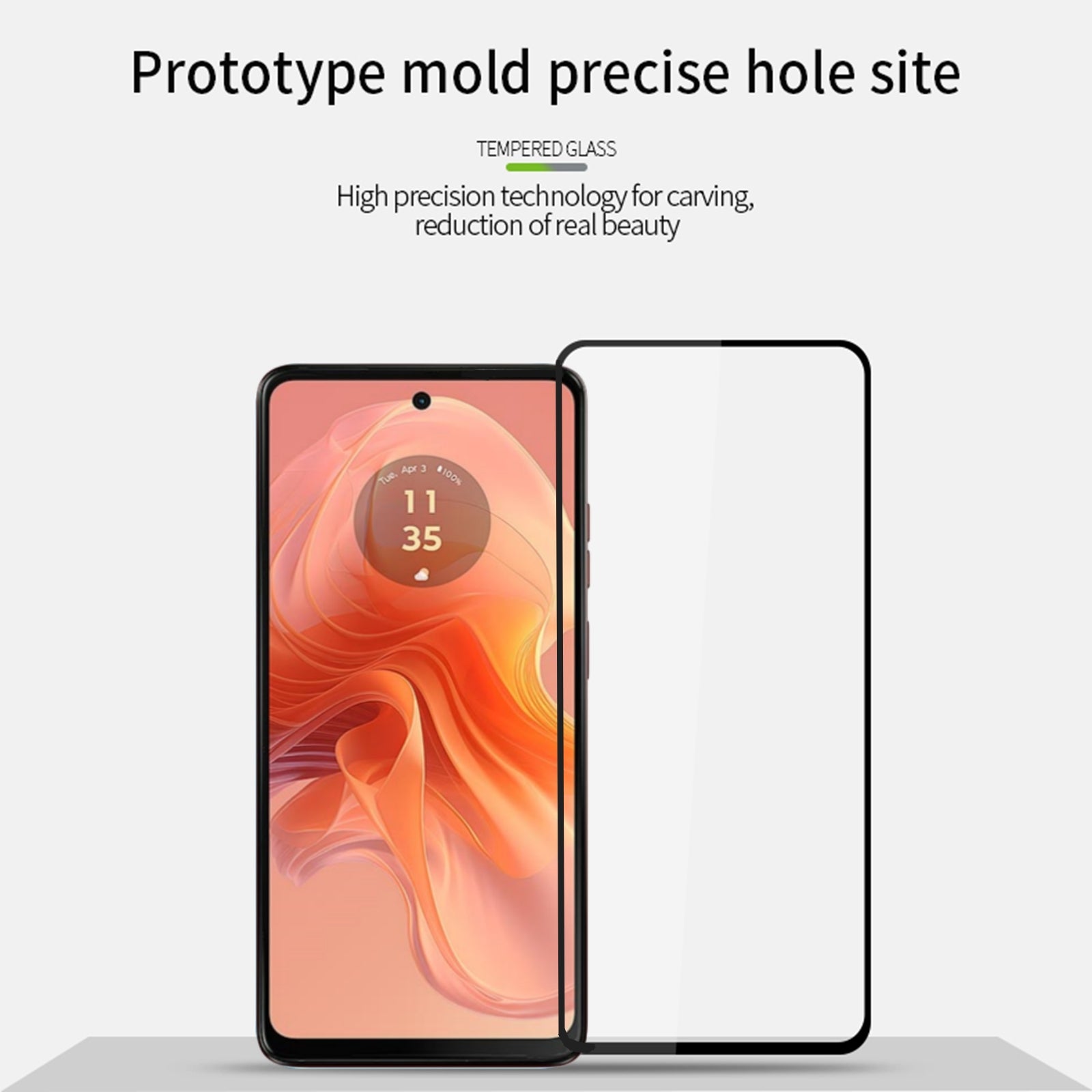 MOFI JK Tempered Glass Film Series-1 for Motorola Moto G04 4G / G24 4G Full Glue HD Clear Full Screen Protector