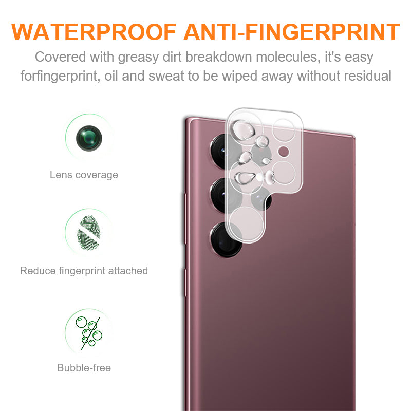 AMORUS For Samsung Galaxy S24 Ultra Camera Lens Protector Silk Printing Rear Lens Film