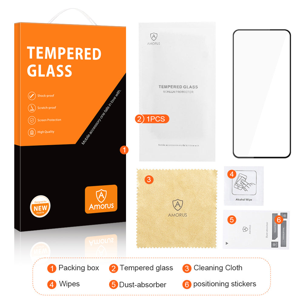 AMORUS For Huawei nova 12 5G Tempered Glass Full Screen Protector Silk Printing