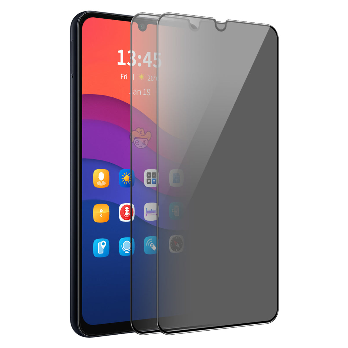 ENKAY HAT PRINCE 2Pcs For Samsung Galaxy A05 4G / A05s 4G Screen Protector Anti-spy Full Cover Film