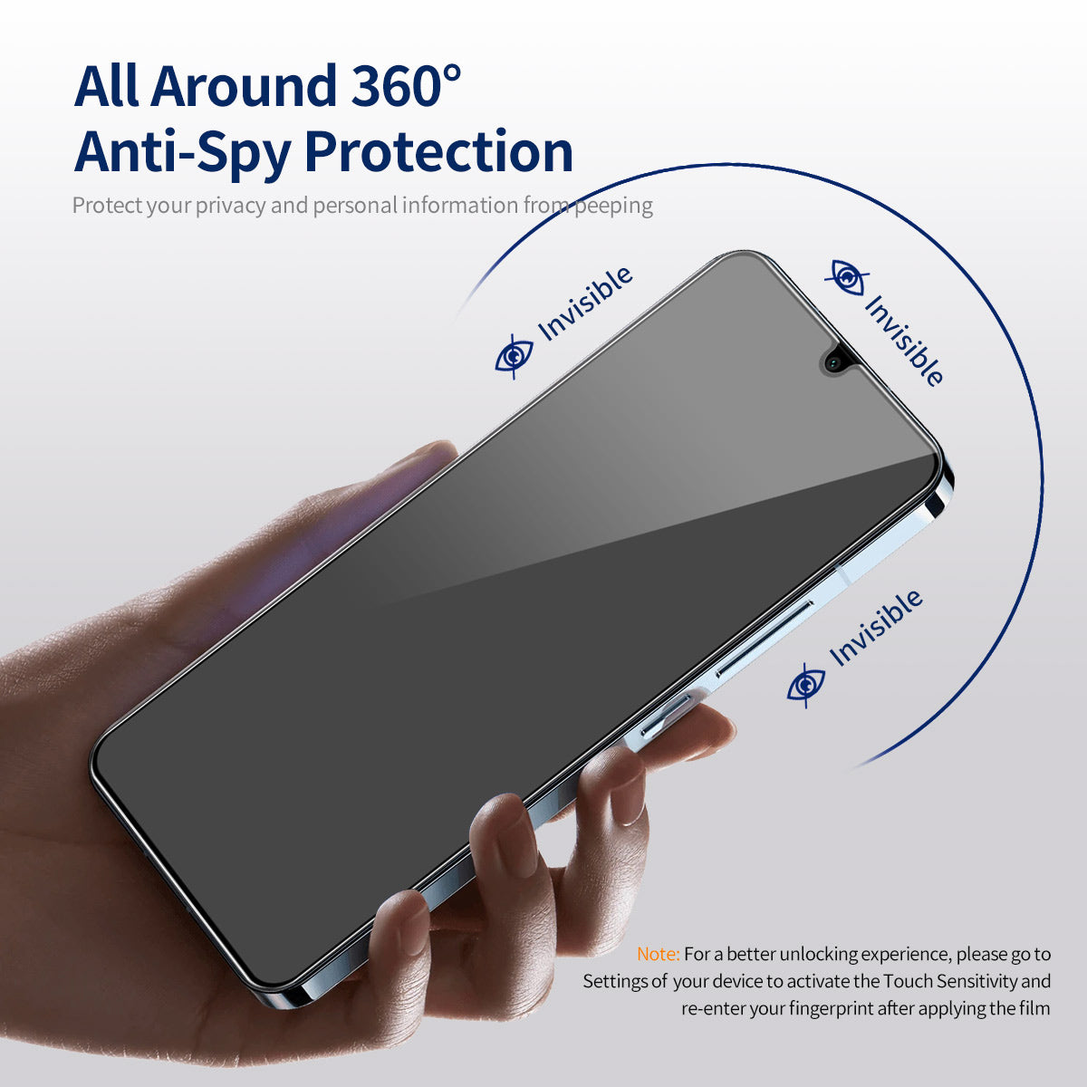 ENKAY HAT PRINCE 5Pcs For Samsung Galaxy A05 4G / A05s 4G Anti-peep Screen Protector Silk Printing