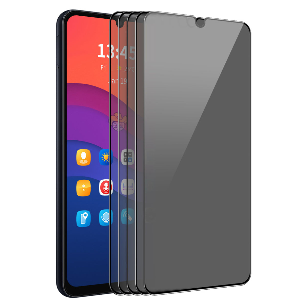 ENKAY HAT PRINCE 5Pcs For Samsung Galaxy A15 4G / 5G Anti-peep Explosion-proof Screen Protector