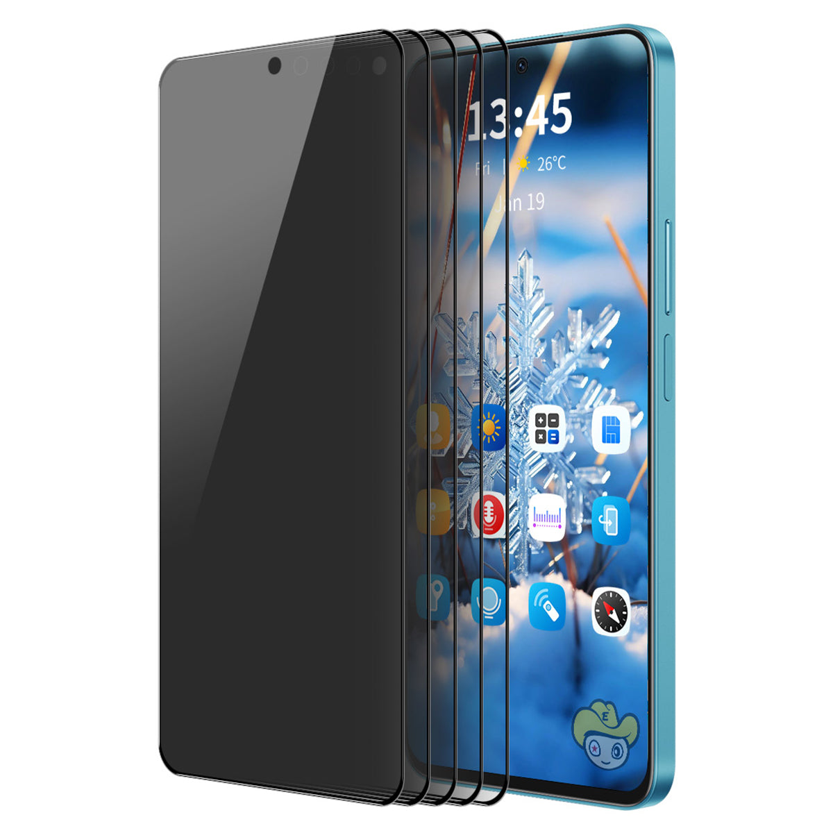 ENKAY HAT PRINCE 5Pcs For Samsung Galaxy A54 5G Anti-Spy High Aluminium-silicon Glass Film