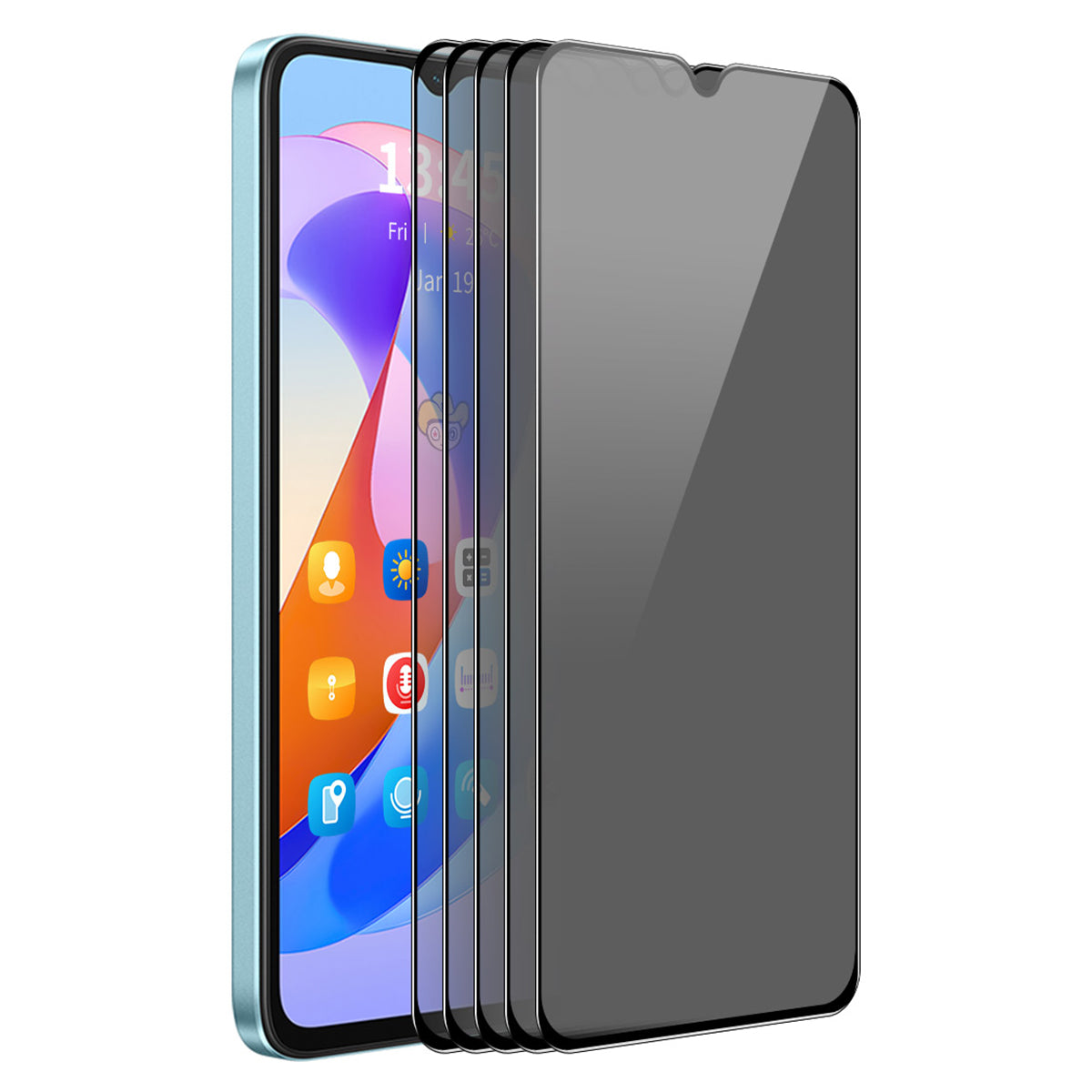 ENKAY HAT PRINCE 5Pcs For Samsung Galaxy A24 4G (162.1 x 77.6 x 8.3mm) Anti-peep Full Screen Protector