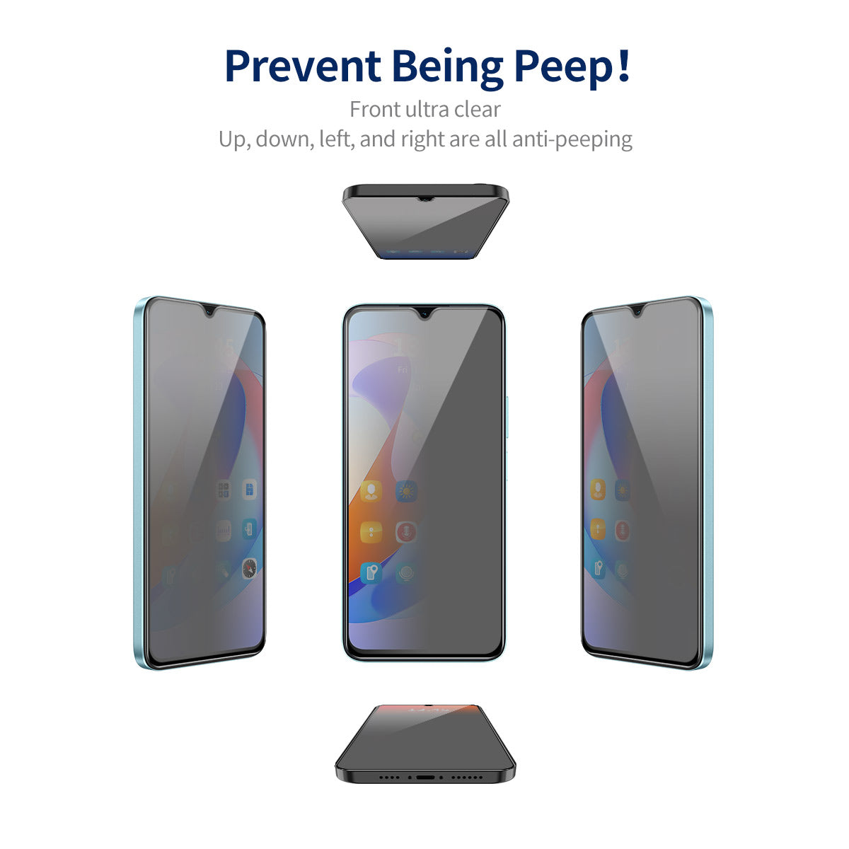 ENKAY HAT PRINCE 5Pcs For Samsung Galaxy A24 4G (162.1 x 77.6 x 8.3mm) Anti-peep Full Screen Protector