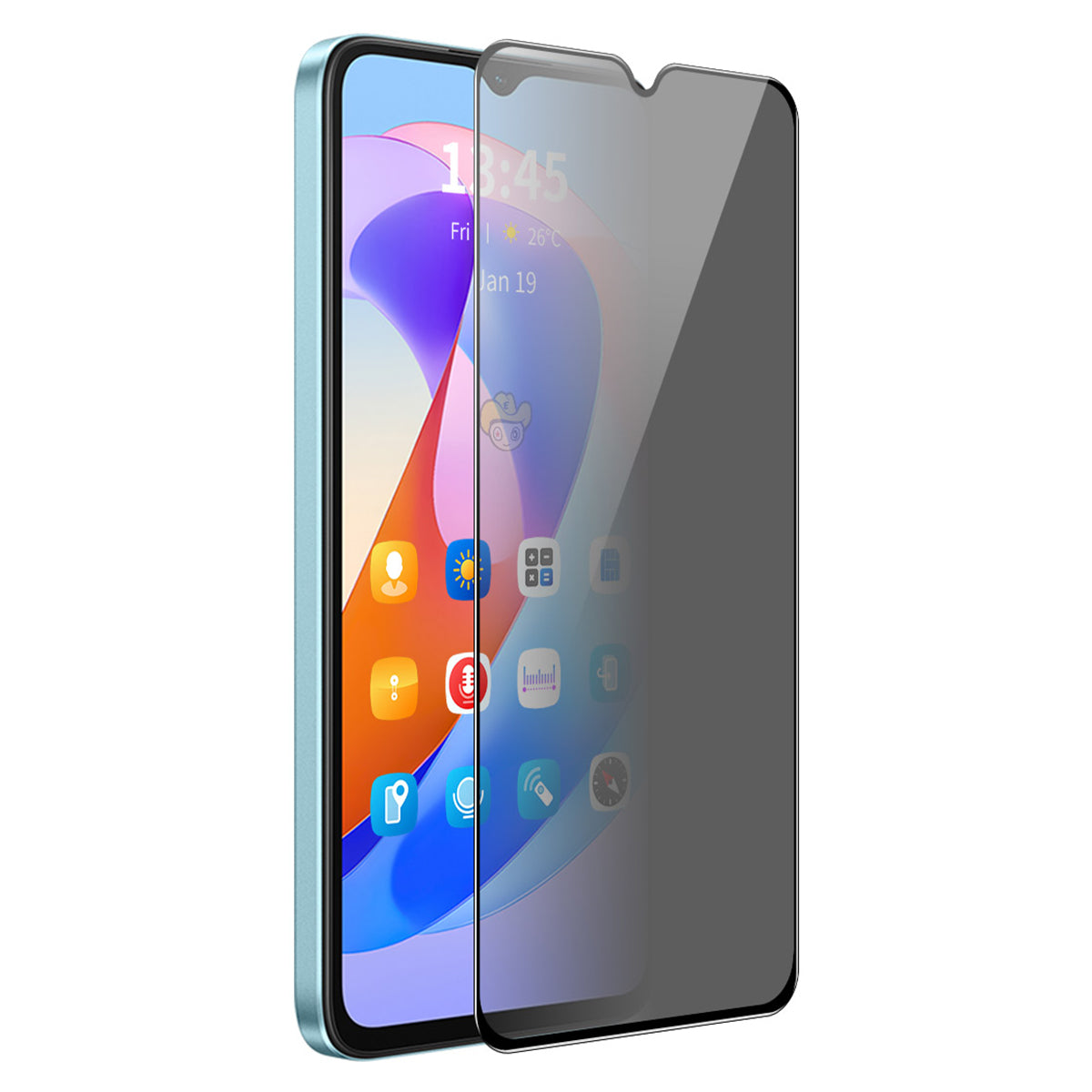 ENKAY HAT PRINCE For Samsung Galaxy A24 4G (162.1 x 77.6 x 8.3mm) Anti-spy Silk Printing Screen Film