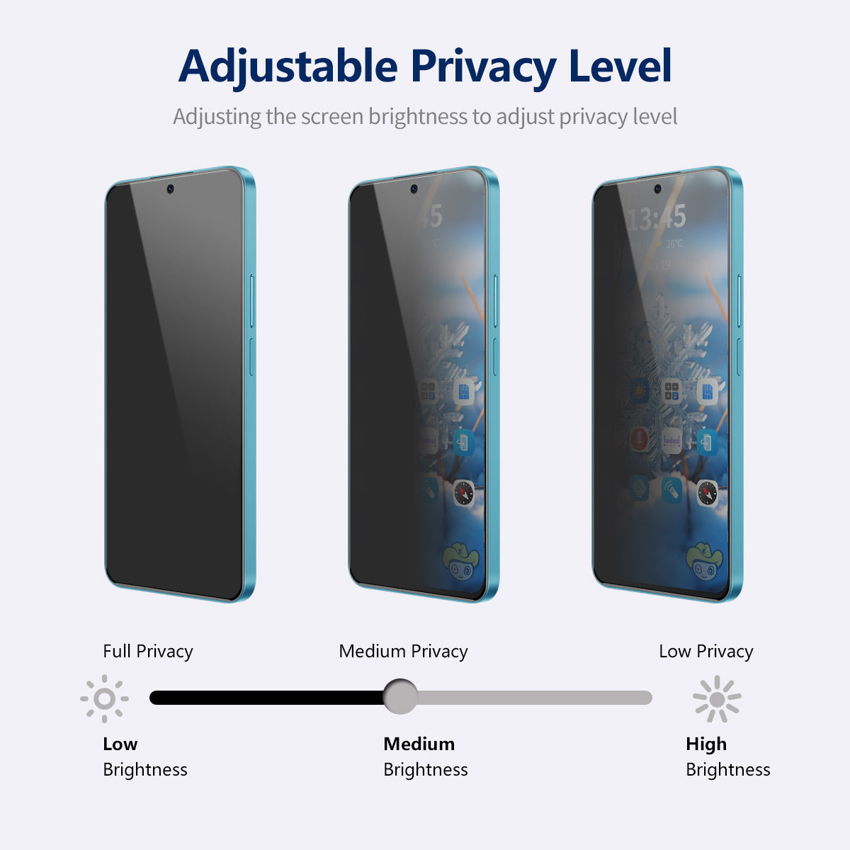 ENKAY HAT PRINCE 5Pcs For Samsung Galaxy F54 5G / M54 5G Screen Protector Silk Printing Anti-peep Film