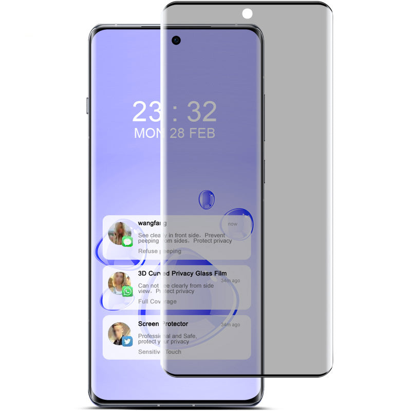 IMAK For Oppo Find X7 5G Tempered Glass Screen Protector Anti-Spy Curved Phone Screen Film