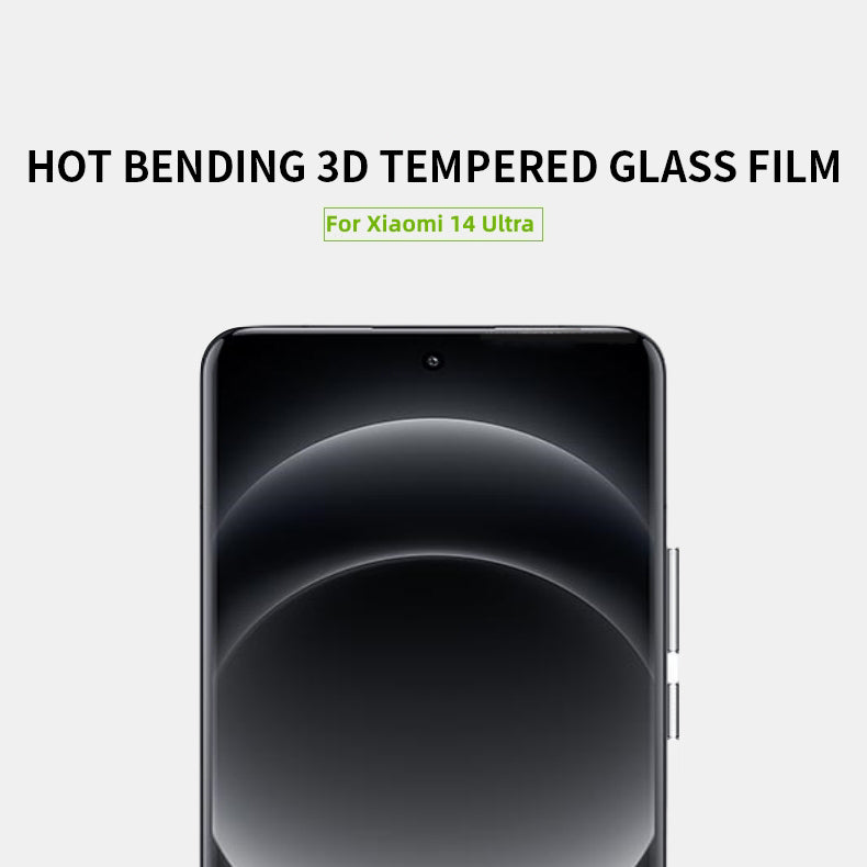 MOFI For Xiaomi 14 Ultra 3D Curved Hot Bending Screen Protector Tempered Glass Full Glue Film