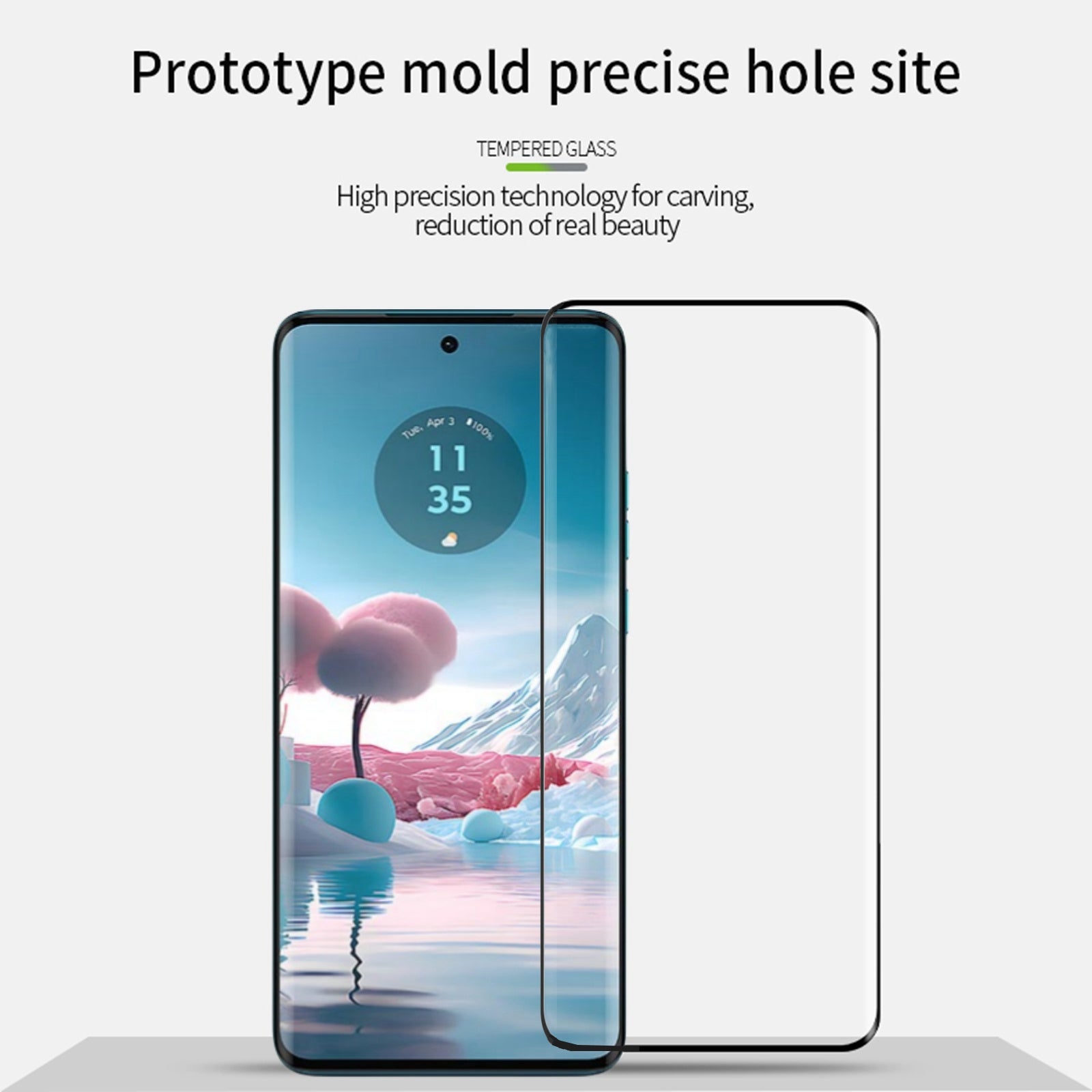 PINWUYO For Motorola Edge 40 Neo 5G Screen Protector Tempered Glass 3D Hot Bending Film