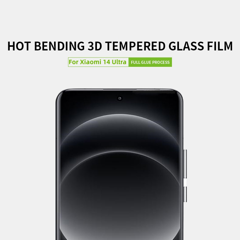 PINWUYO For Xiaomi 14 Ultra Full Glue Screen Protector 3D Hot Bending Tempered Glass Film