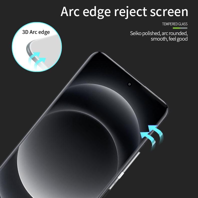 PINWUYO For Xiaomi 14 Ultra Full Glue Screen Protector 3D Hot Bending Tempered Glass Film