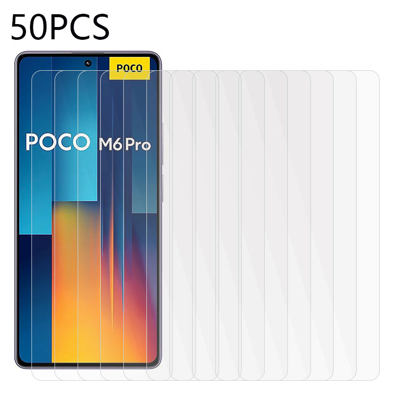 50PCS For Xiaomi Poco M6 Pro 4G / Redmi Note 13 Pro 4G Tempered Glass Screen Film 0.3mm 2.5D HD Screen Protector