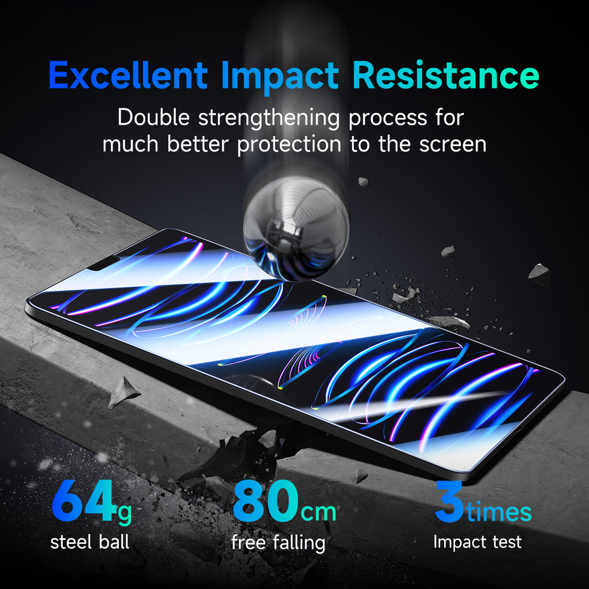 BASEUS Crystalline Series for iPad mini (2021) Screen Protector CSG Glass Anti-fingerprint HD Clear Film