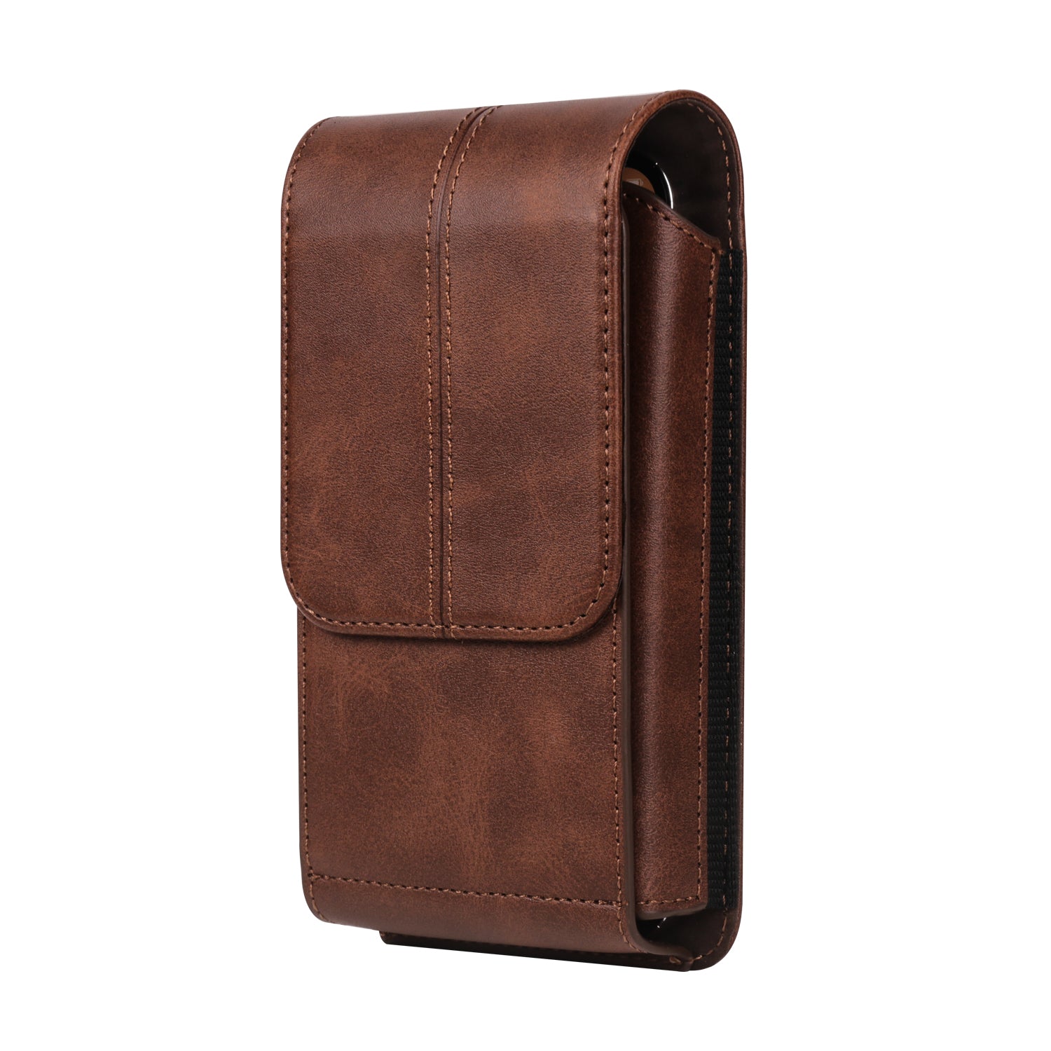 6.1 inch Cell Phone Holster PU Leather Waist Phone Belt Bag with Card Slots