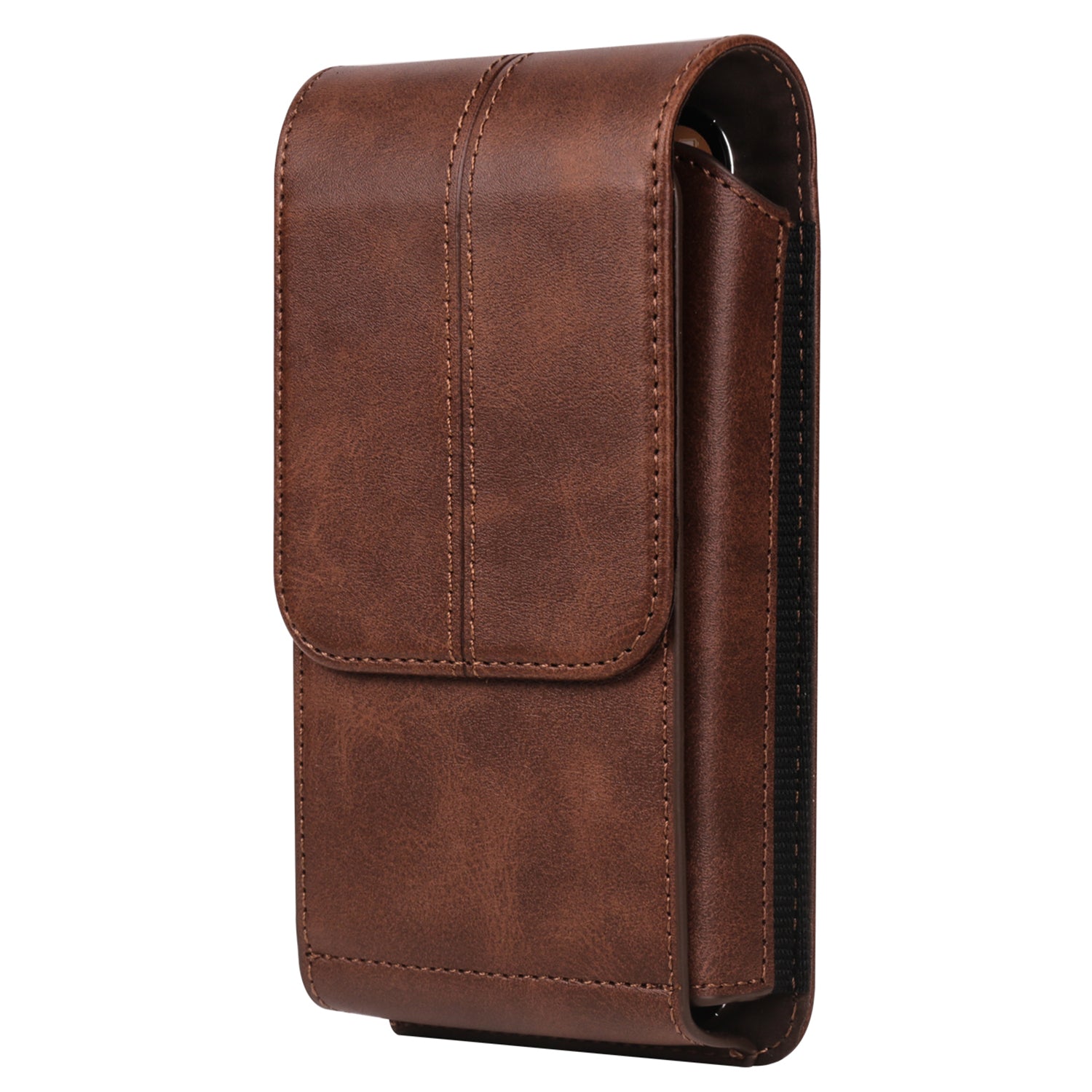 6.7-6.9 inch Phone Holster with Belt Loop Crazy Horse PU Leather Cell Phone Waist Pouch