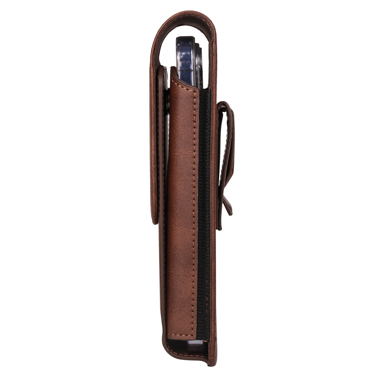 6.7-6.9 inch Phone Holster with Belt Loop Crazy Horse PU Leather Cell Phone Waist Pouch