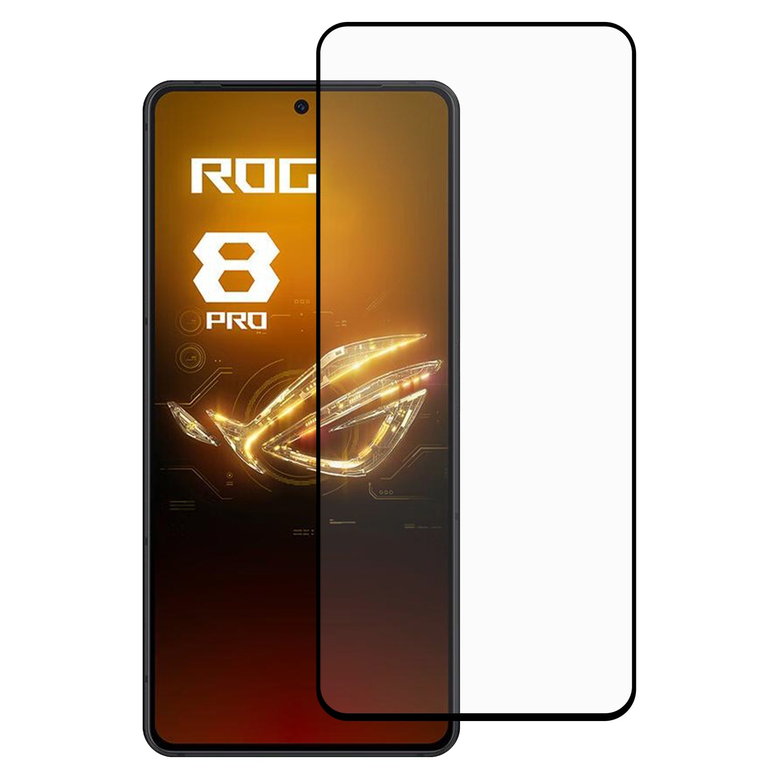 For Asus ROG Phone 8 Pro 5G Screen Protector Full Coverage Impact-Protection Tempered Glass Film