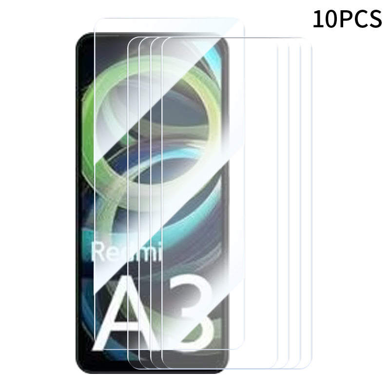RURIHAI 10Pcs For Xiaomi Redmi A3+ Screen Protector Clear 9H Hardness High Aluminium-silicon Glass Film