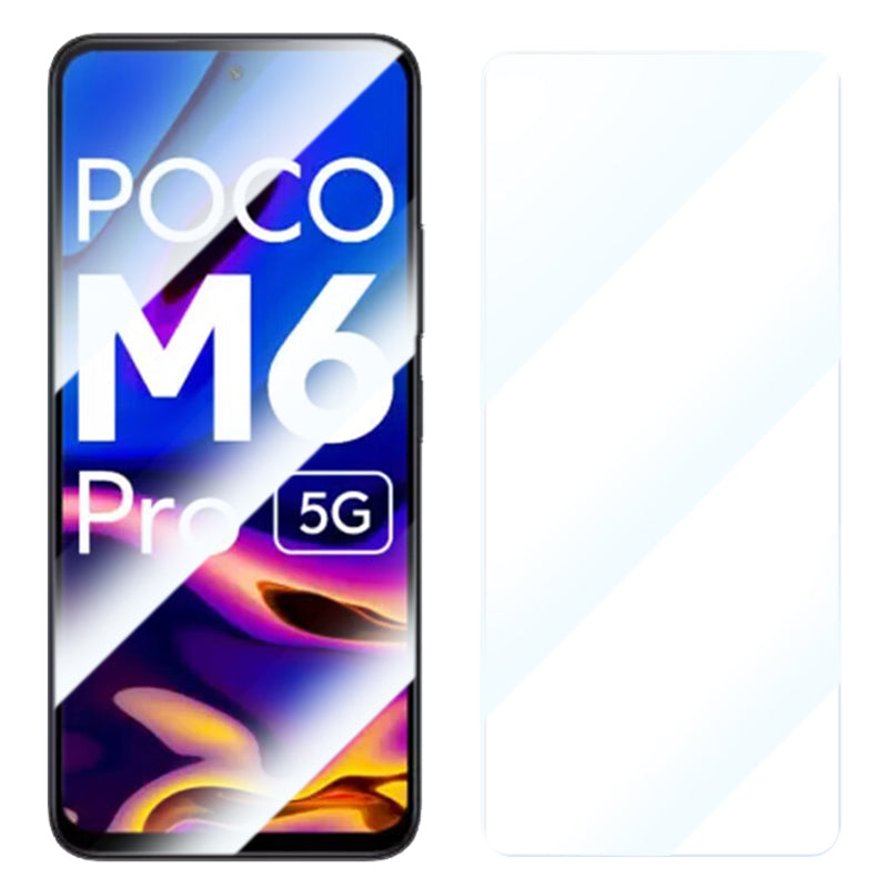 RURIHAI Screen Protector for Xiaomi Poco M6 Pro 5G / Redmi 12 5G (Global) Bubble-Free 0.26mm Clear Film