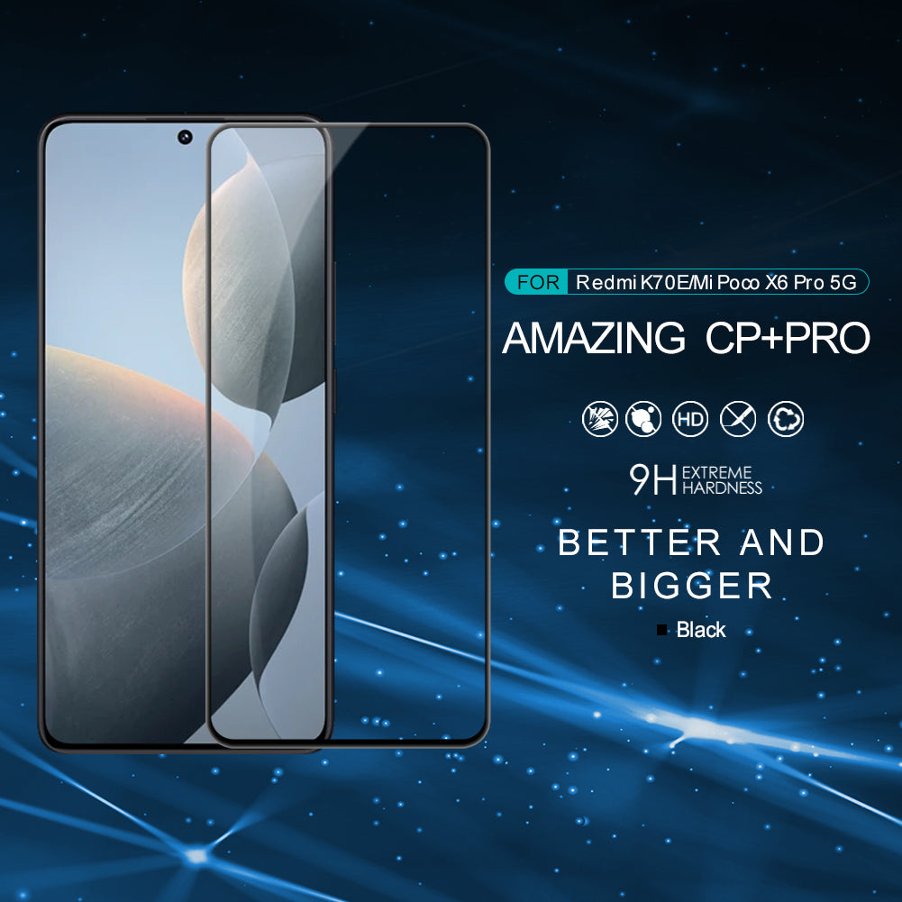 NILLKIN CP+PRO For Xiaomi Redmi K70E 5G / Poco X6 Pro 5G Film 9H Anti-explosion Screen Protector