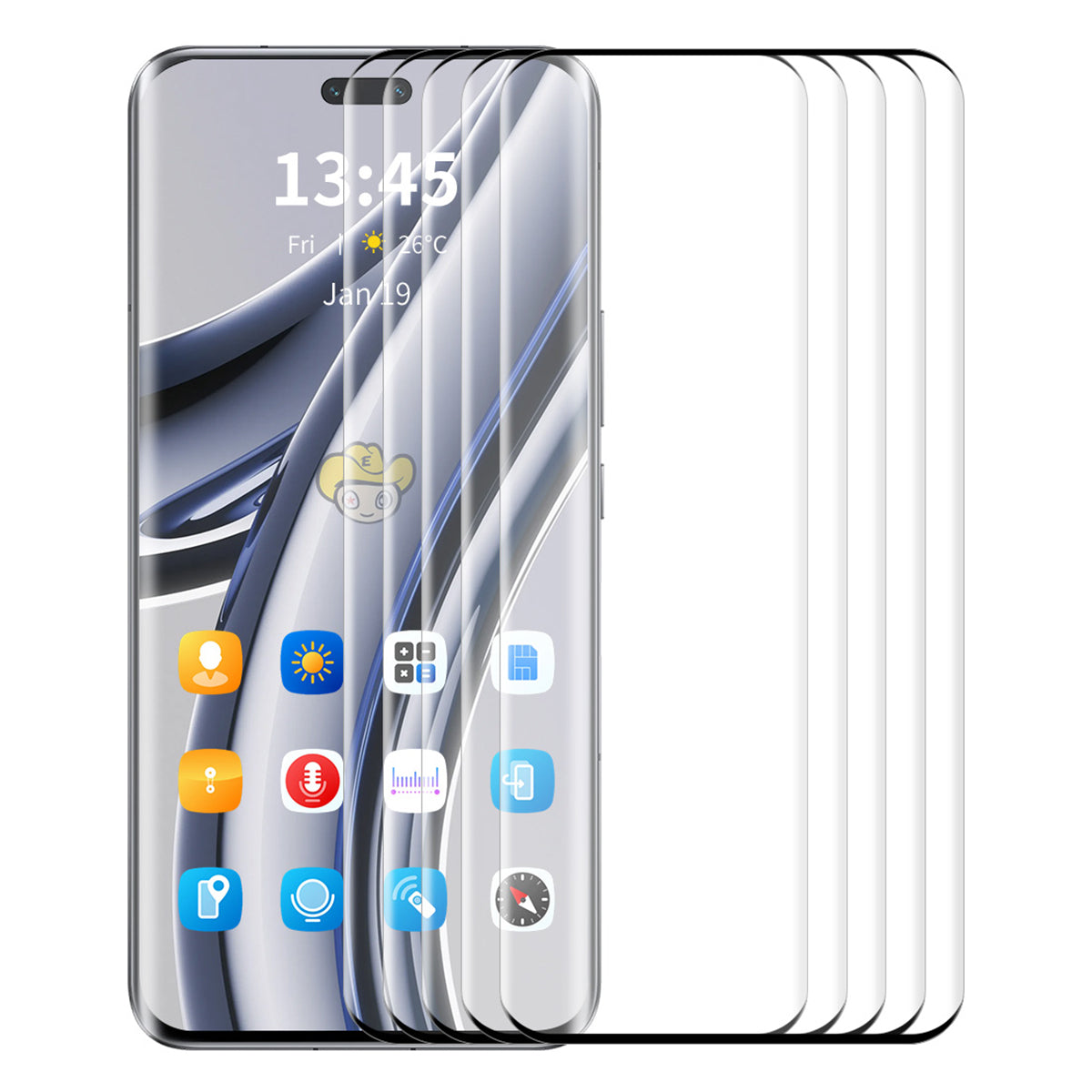 ENKAY HAT PRINCE 5PCS for Huawei nova 12 Pro 5G / 12 Ultra 5G Full Screen Protector 3D Curved Tempered Glass Shield