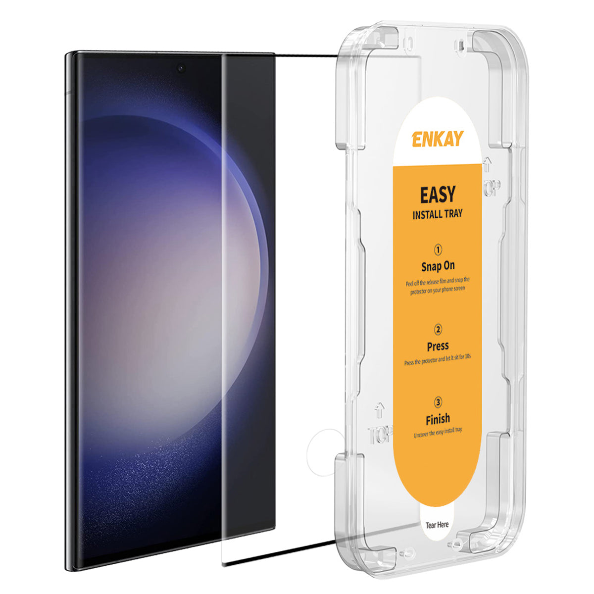 ENKAY HAT PRINCE For Samsung Galaxy S23 Ultra Tempered Glass Screen Protector Easy Install