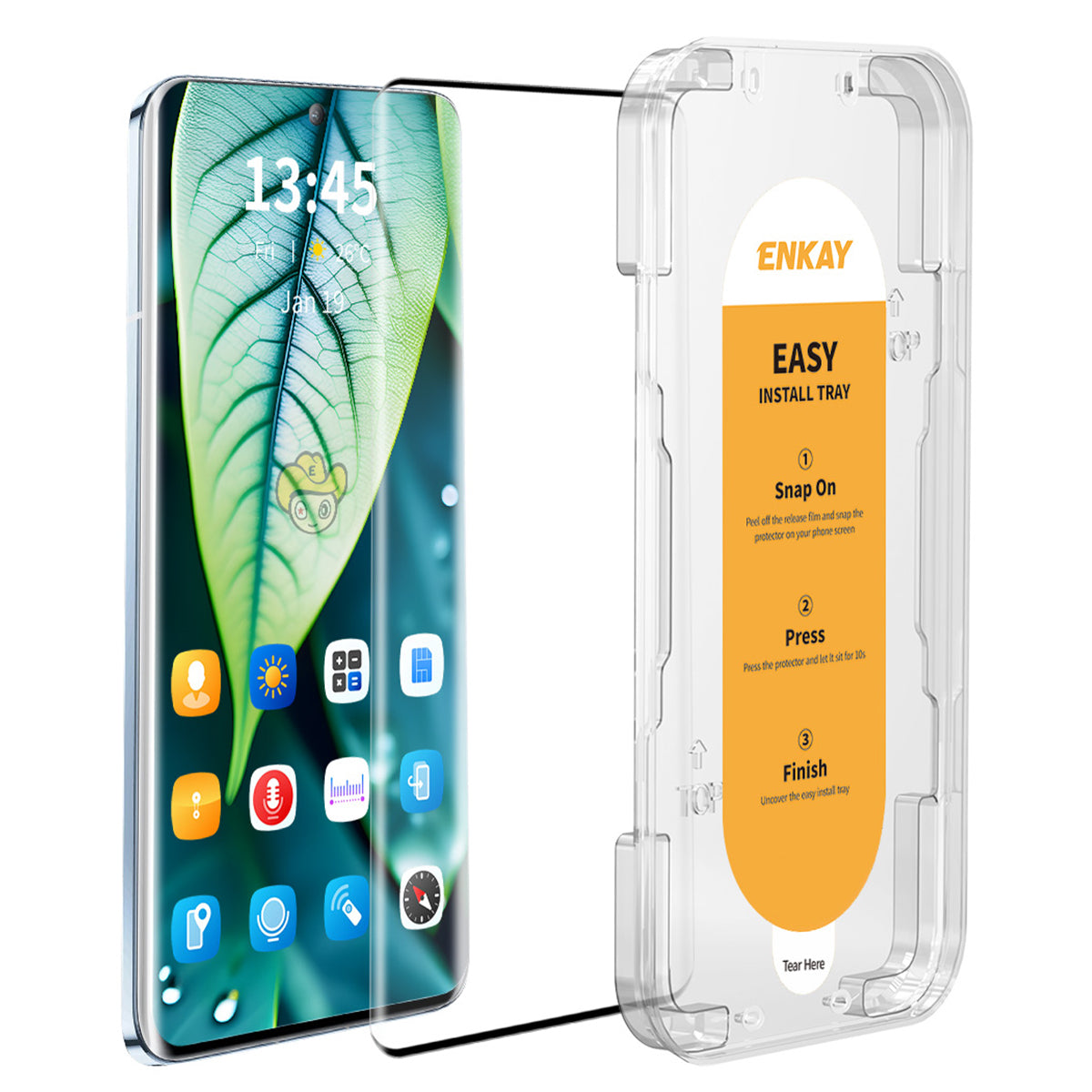 ENKAY HAT PRINCE For Xiaomi Redmi Note 13 Pro+ 5G Screen Protector Full Coverage Side Glue Tempered Glass Film
