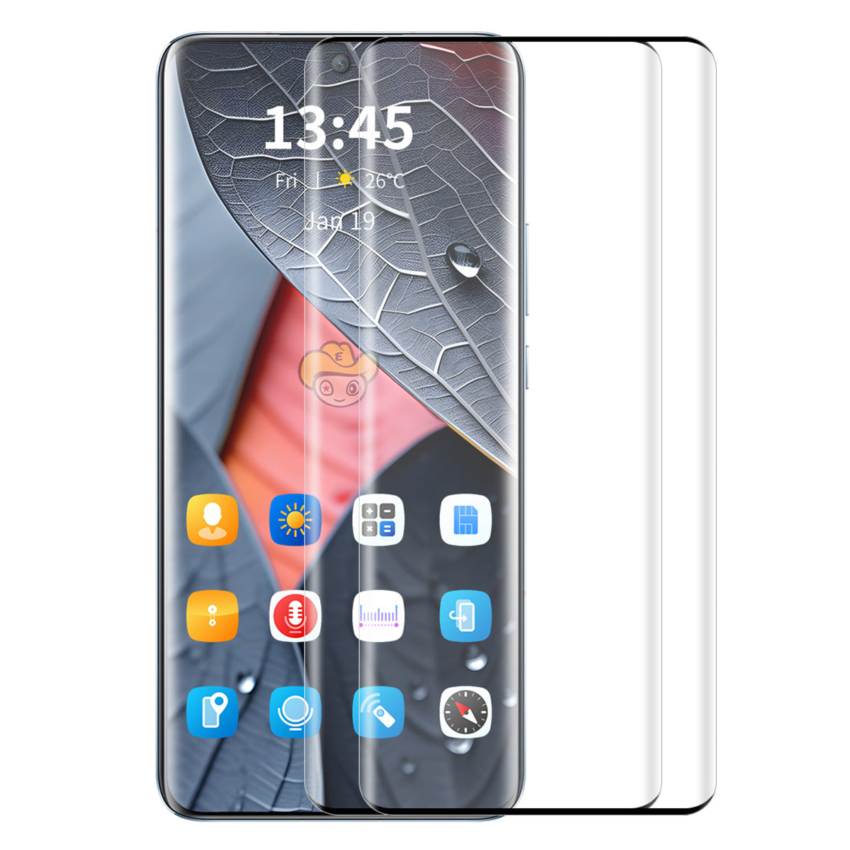 ENKAY HAT PRINCE 2PCS for Oppo Find X6 Screen Protector 3D Curved Side Glue Film