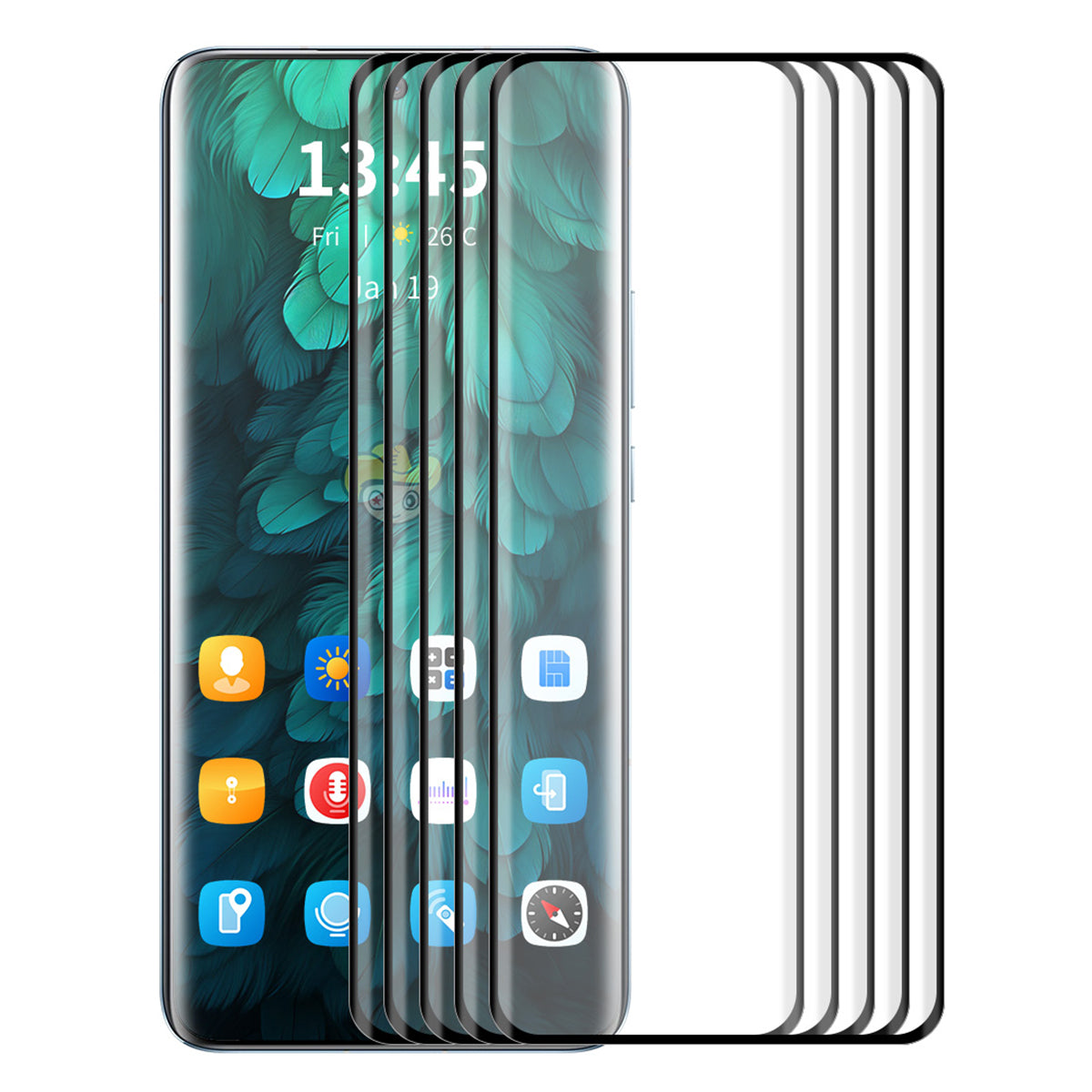 ENKAY HAT PRINCE 5PCS For OnePlus Ace 2 5G / Ace 2 Pro 5G / 11R 5G Screen Protector 3D Curved Sensitive Touch Film