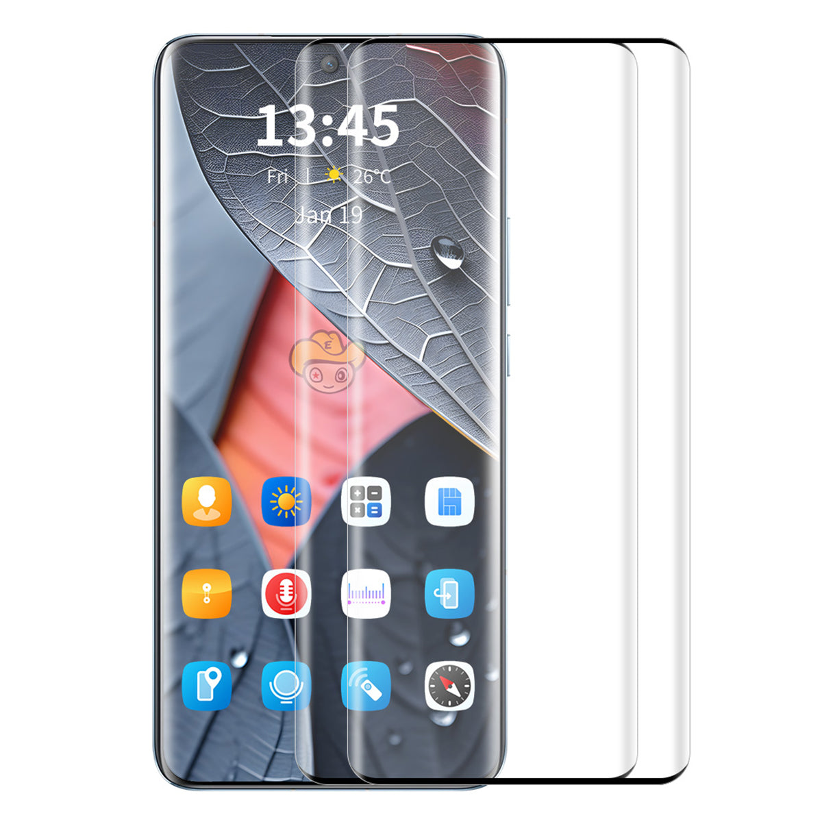 ENKAY HAT PRINCE 2PCS for vivo X100 5G / X100 Pro 5G Side Glue Screen Protector 3D Curved Tempered Glass Film