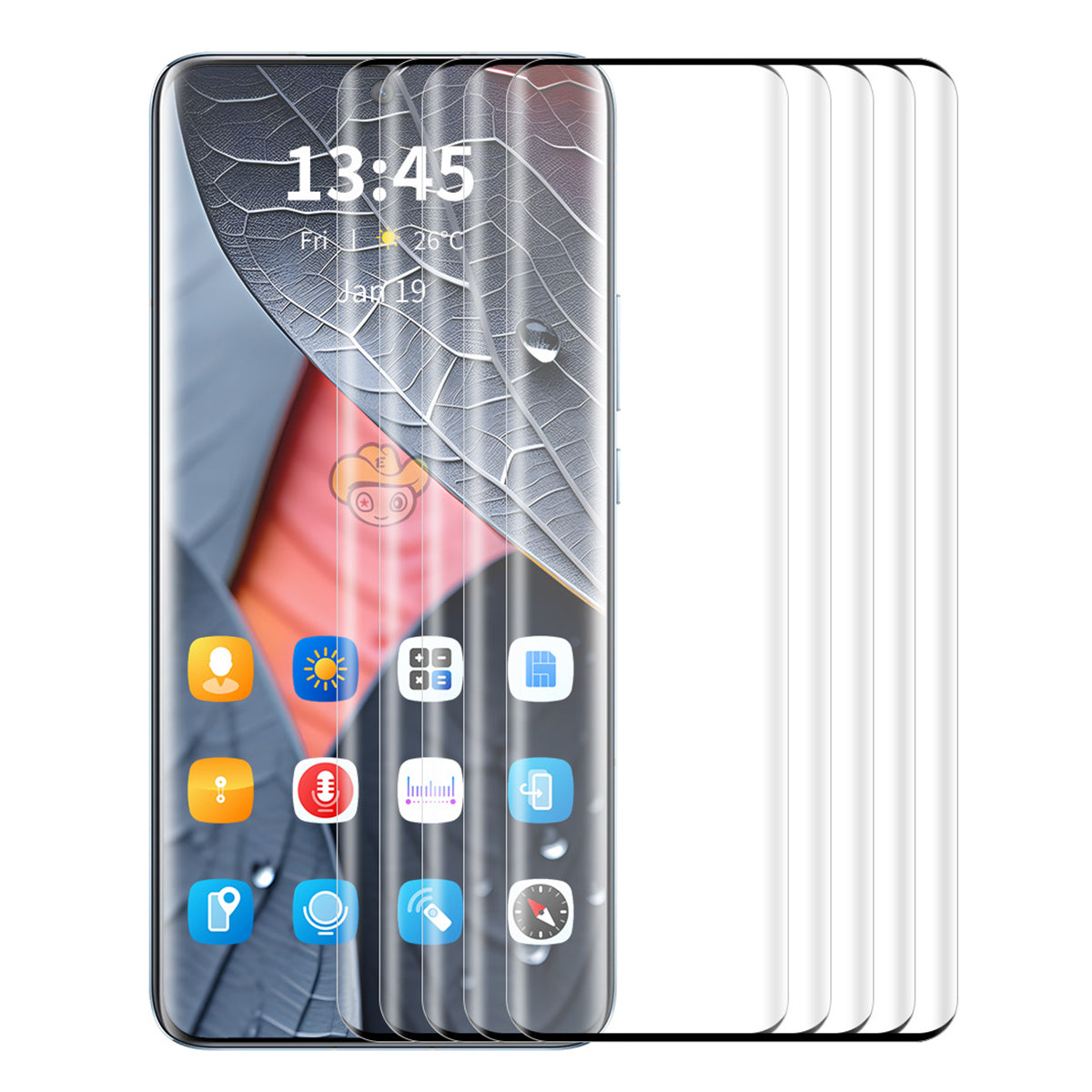 ENKAY HAT PRINCE 5PCS For Xiaomi Redmi Note 13 Pro+ 5G Side Glue Film 3D Curved Anti-explosion Screen Protector