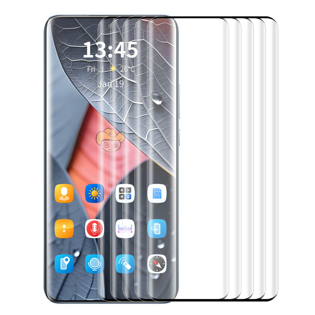 ENKAY HAT PRINCE 5PCS For Oppo Find X7 Ultra Screen Protector 3D Curved Tempered Glass Protective Film