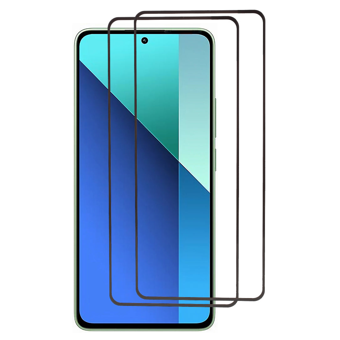 2Pcs For Xiaomi Redmi Note 13 4G Screen Protector Full Coverage Silk Printing Tempered Glass Film